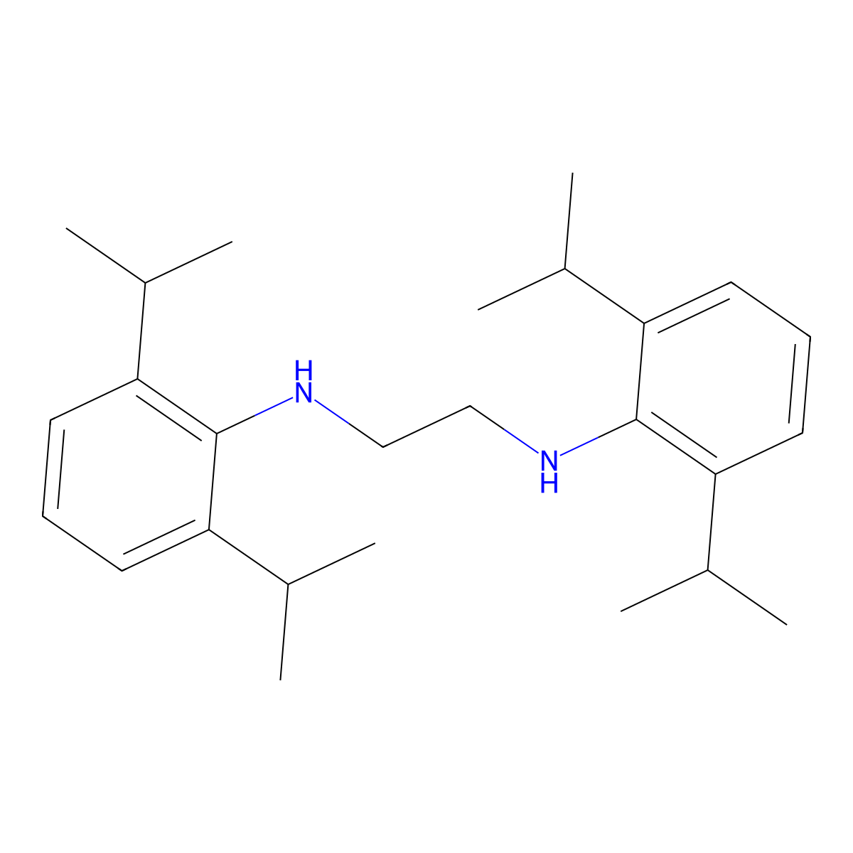 N,N'-Bis(2,6-diisopropylphenyl)ethylenediamine molecular structure, CAS 134030-22-1
