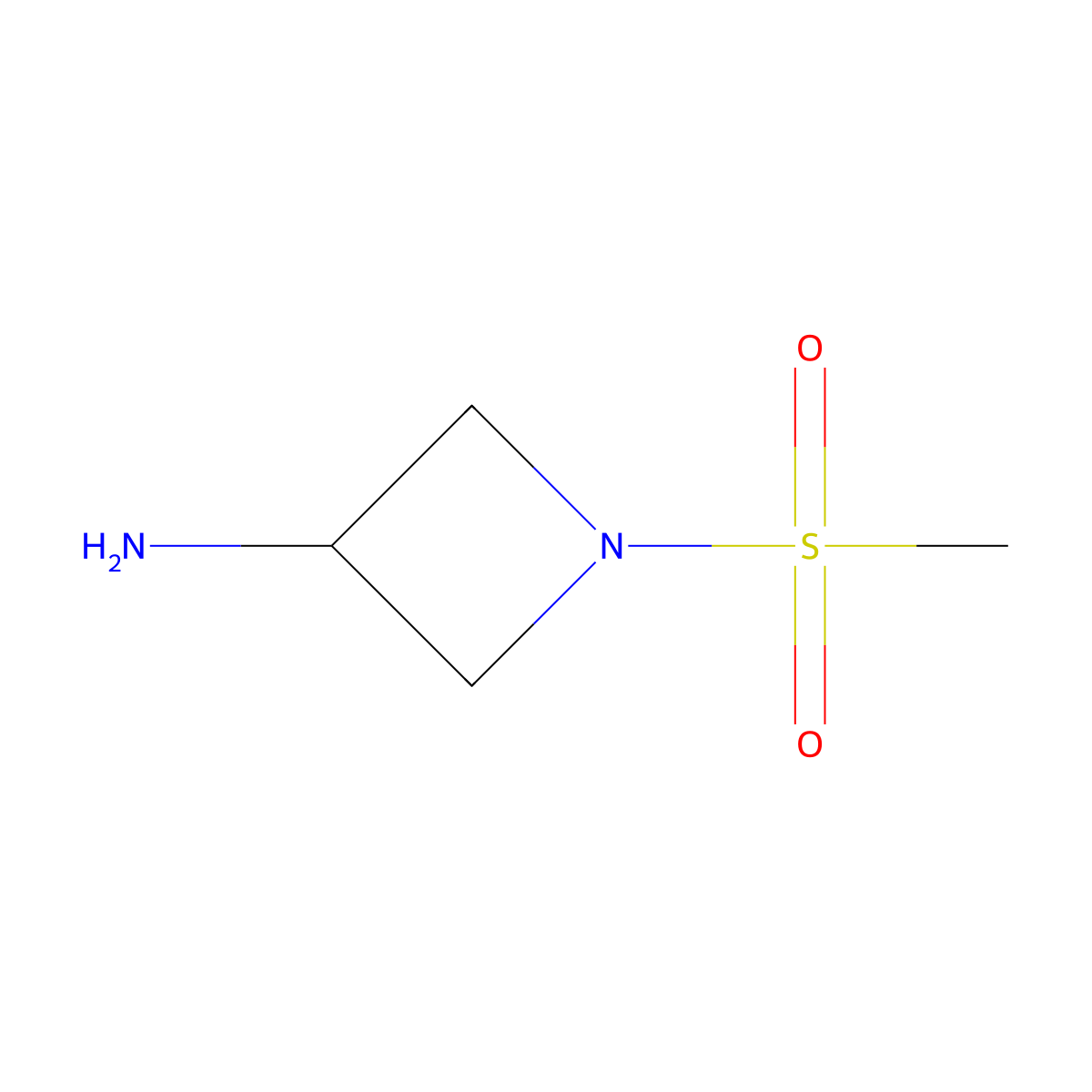 3-Amino-1-(methanesulfonyl)azetidine molecular structure, CAS 1340300-17-5