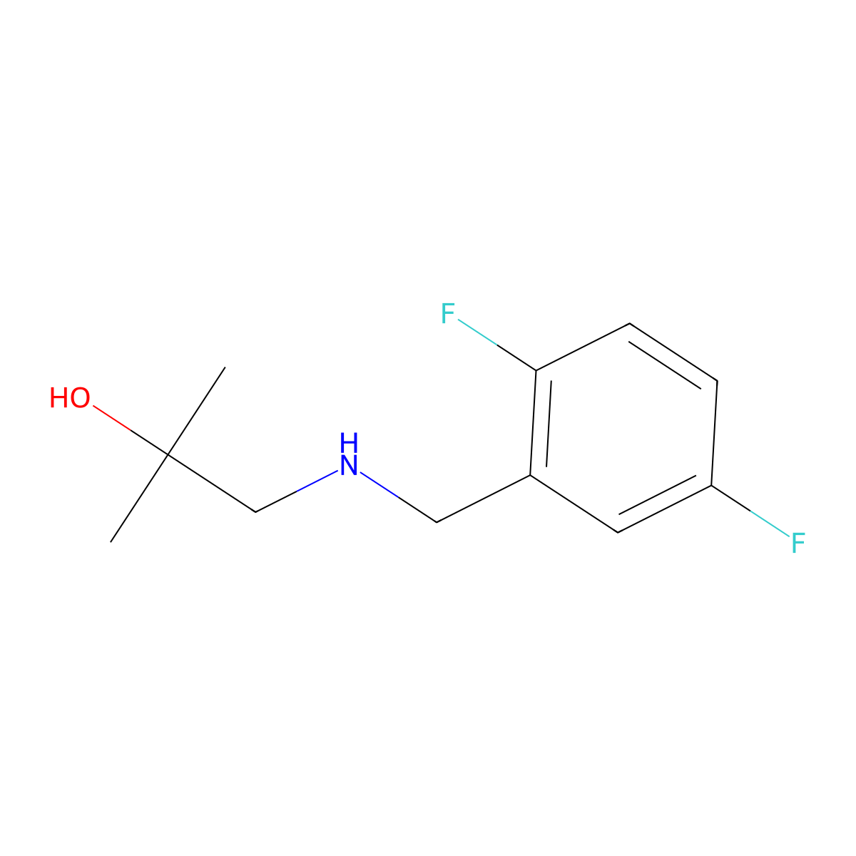 1-((2,5-Difluorobenzyl)amino)-2-methylpropan-2-ol molecular structure, CAS 1340300-67-5