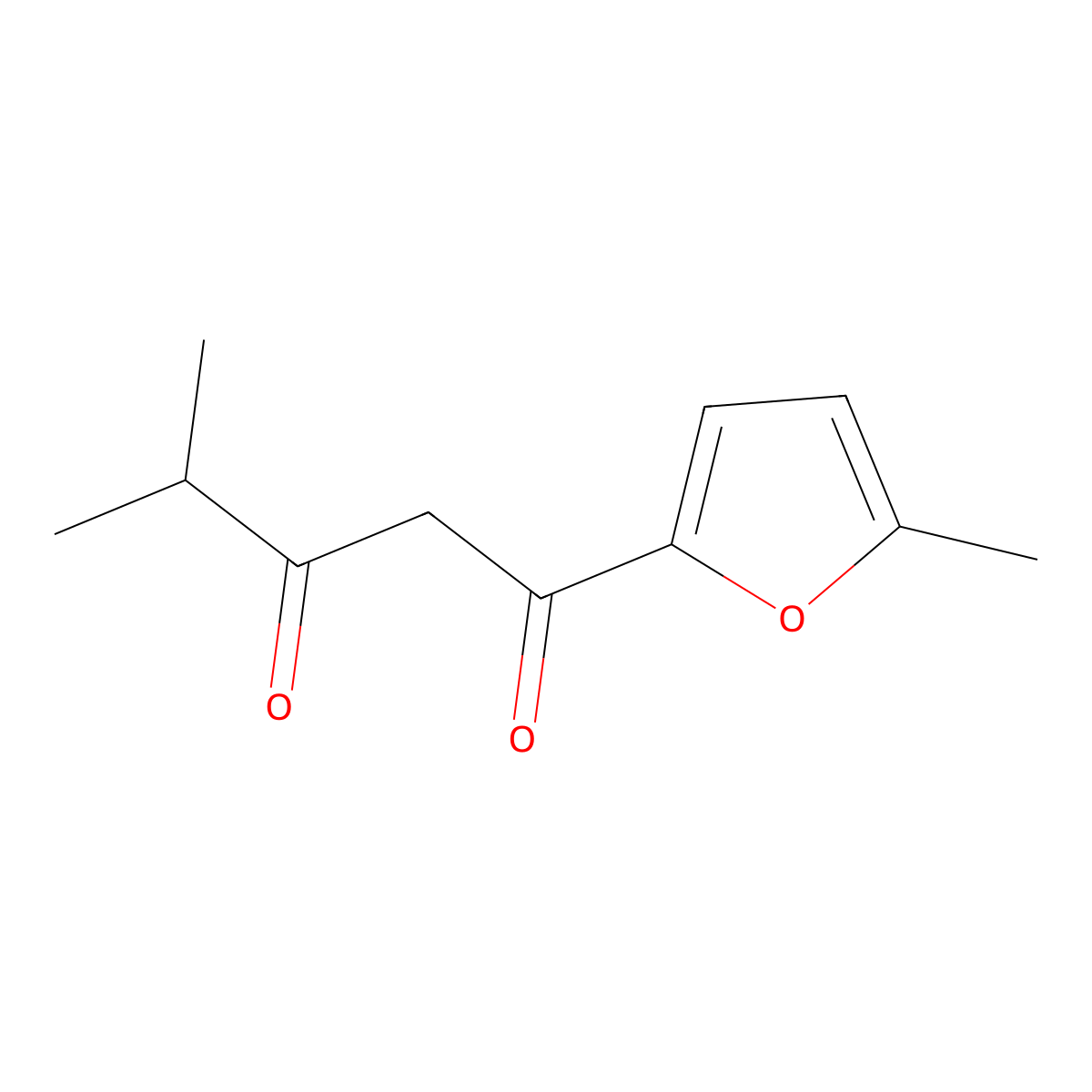 4-Methyl-1-(5-methylfuran-2-yl)pentane-1,3-dione molecular structure, CAS 1340301-90-7