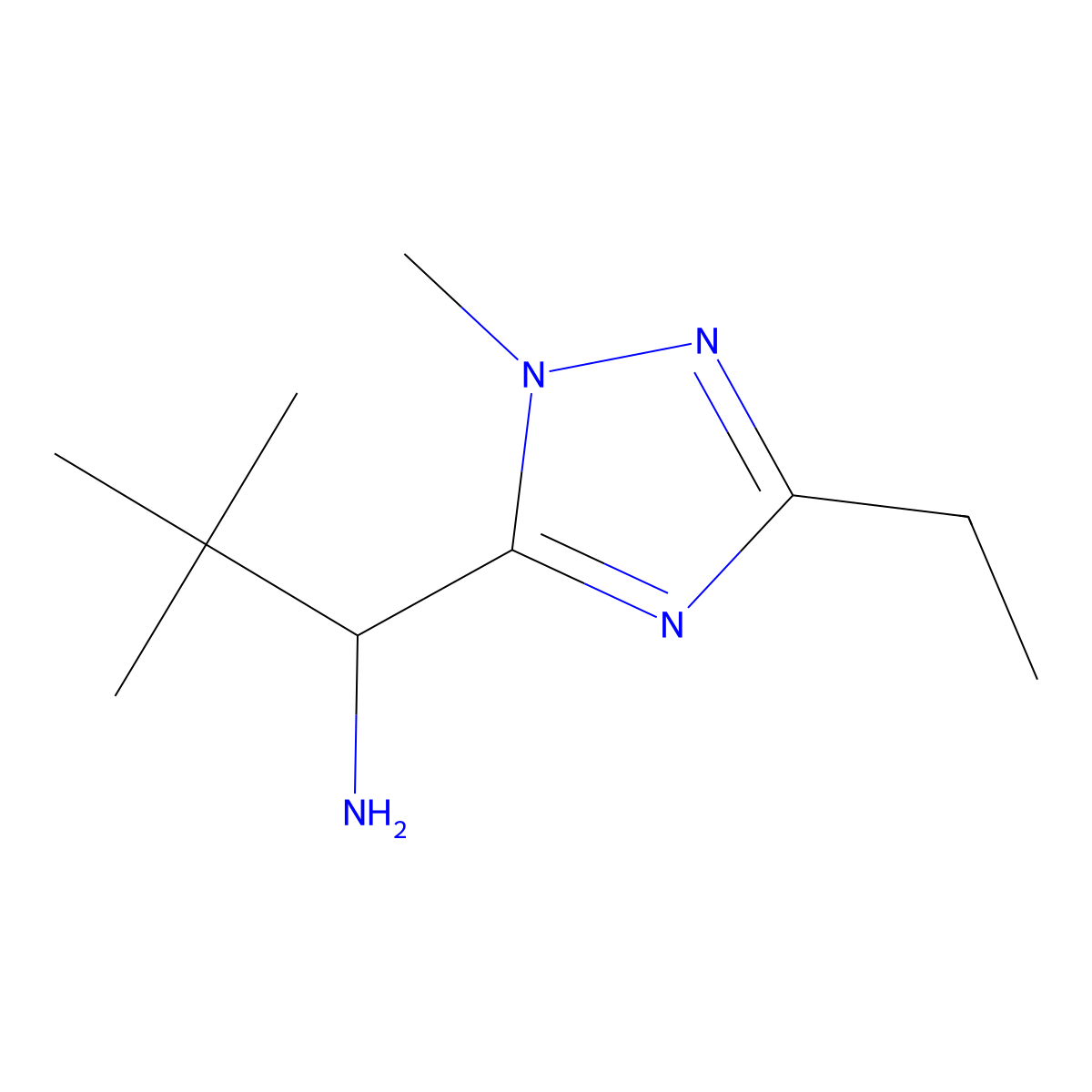 1-(3-Ethyl-1-methyl-1h-1,2,4-triazol-5-yl)-2,2-dimethylpropan-1-amine molecular structure, CAS 1340302-83-1