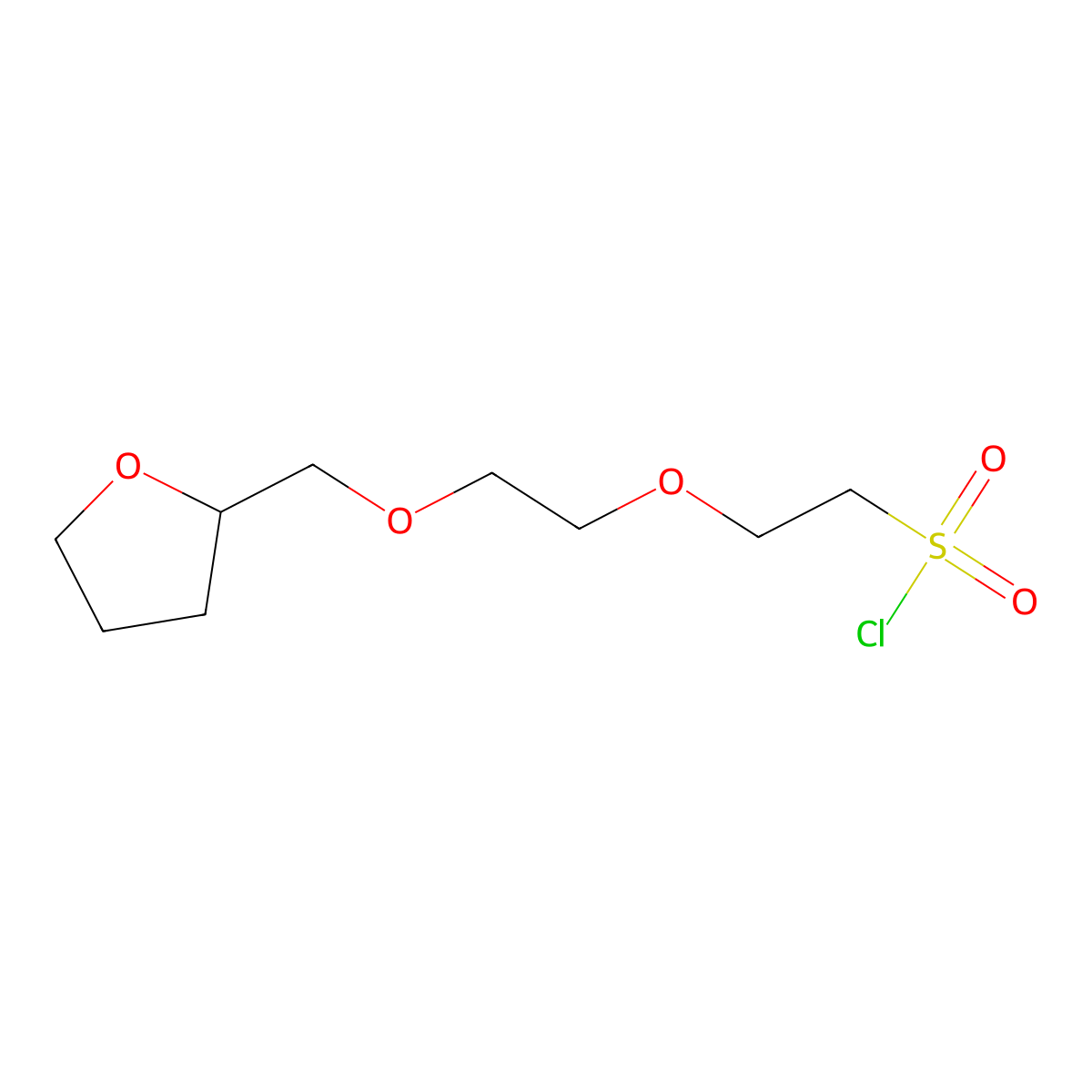 2-{2-[(Oxolan-2-yl)methoxy]ethoxy}ethane-1-sulfonyl chloride molecular structure, CAS 1340304-71-3