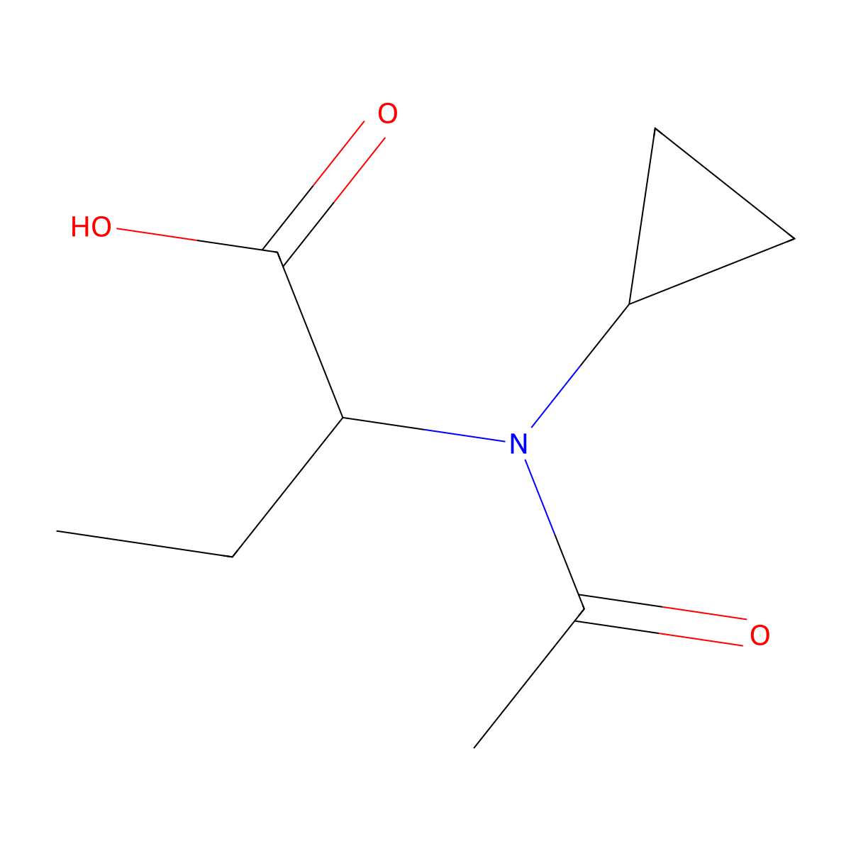 2-(N-cyclopropylacetamido)butanoic acid molecular structure, CAS 1340304-95-1
