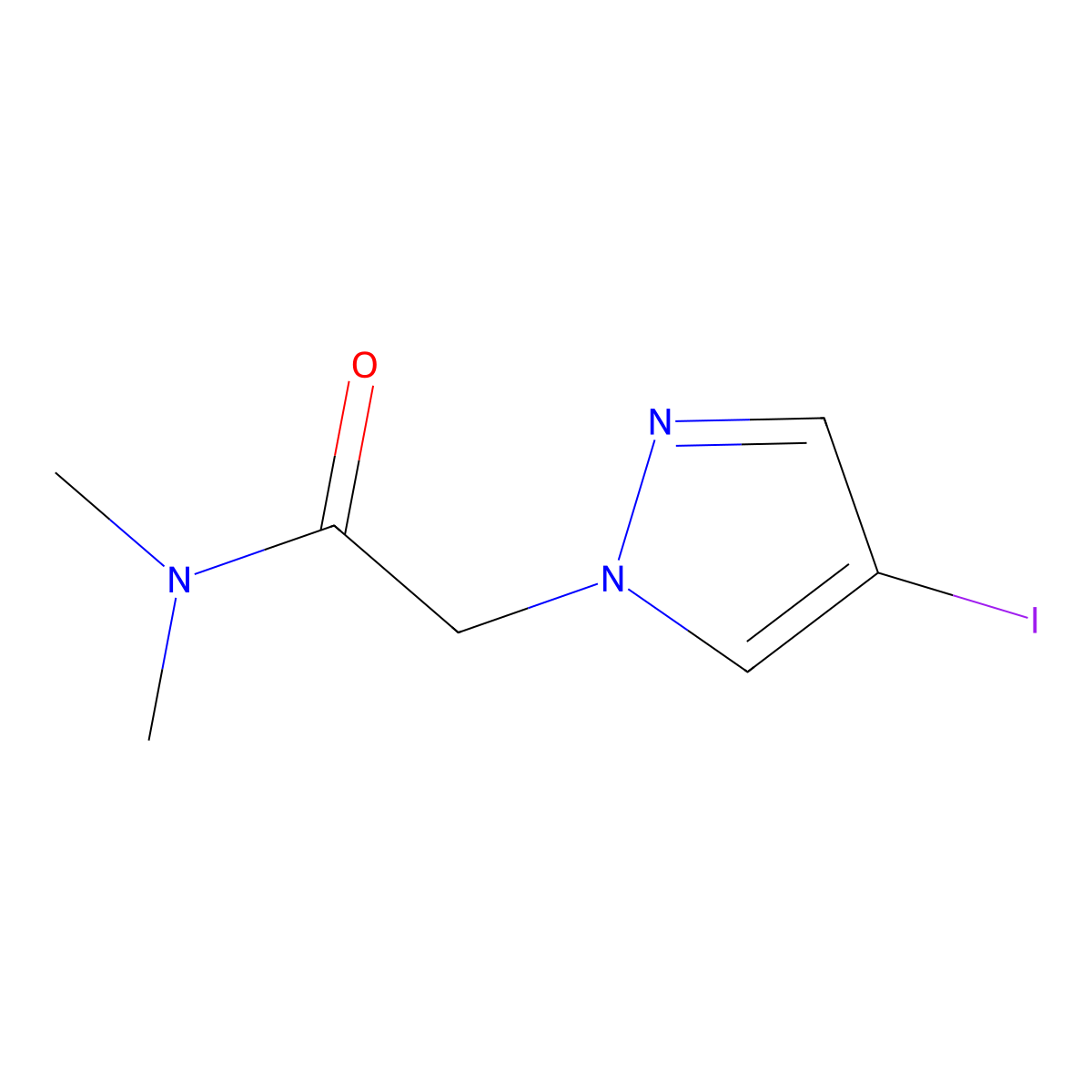 2-(4-Iodo-1H-pyrazol-1-yl)-N,N-dimethylacetamide molecular structure, CAS 1340304-97-3