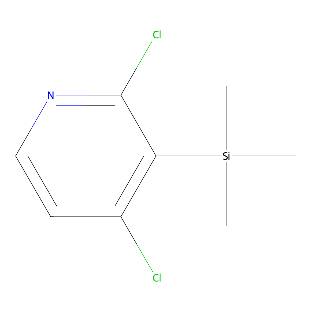 2,4-Dichloro-3-(trimethylsilyl)pyridine molecular structure, CAS 134031-21-3