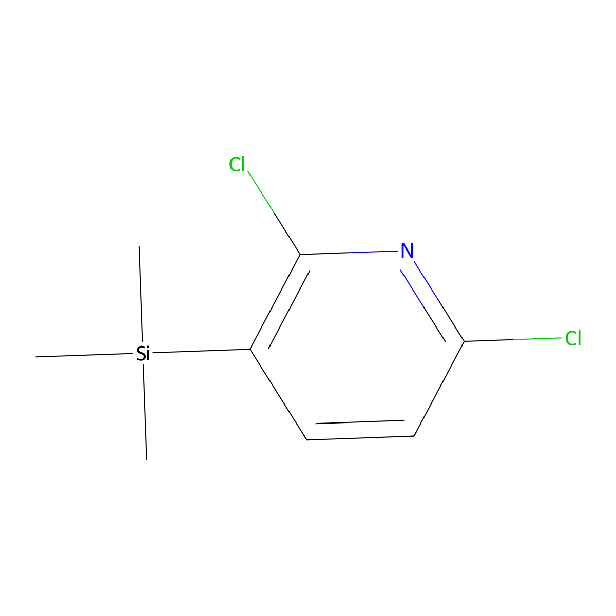 2,6-Dichloro-3-(trimethylsilyl)pyridine molecular structure, CAS 134031-22-4