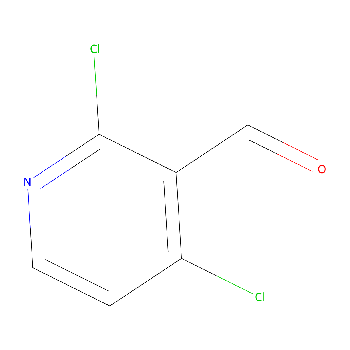 2,4-Dichloropyridine-3-carbaldehyde molecular structure, CAS 134031-24-6