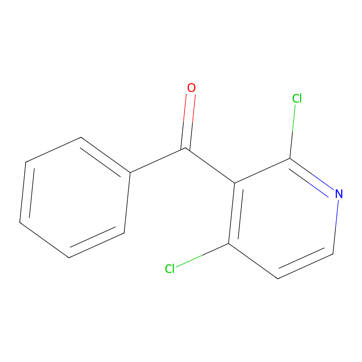 (2,4-Dichloropyridin-3-yl)(phenyl)methanone molecular structure, CAS 134031-25-7