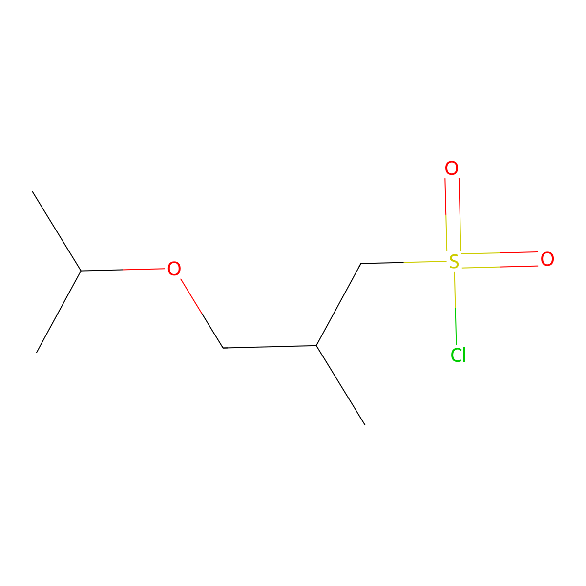 3-Isopropoxy-2-methylpropane-1-sulfonyl chloride molecular structure, CAS 1340310-08-8