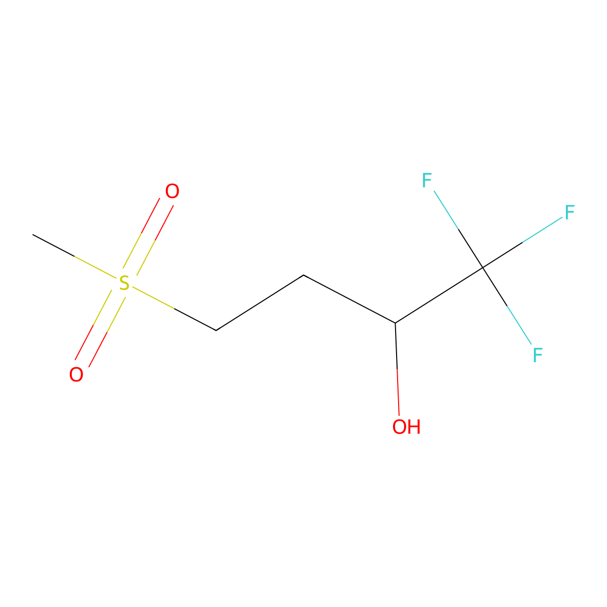 1,1,1-Trifluoro-4-methanesulfonylbutan-2-ol molecular structure, CAS 1340311-06-9