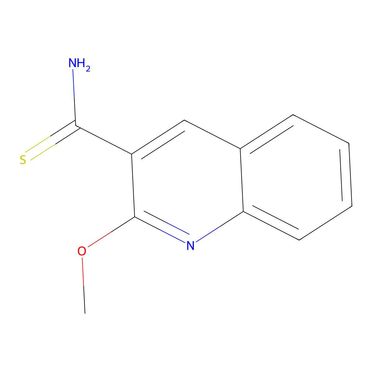 2-Methoxyquinoline-3-carbothioamide molecular structure, CAS 1340311-88-7