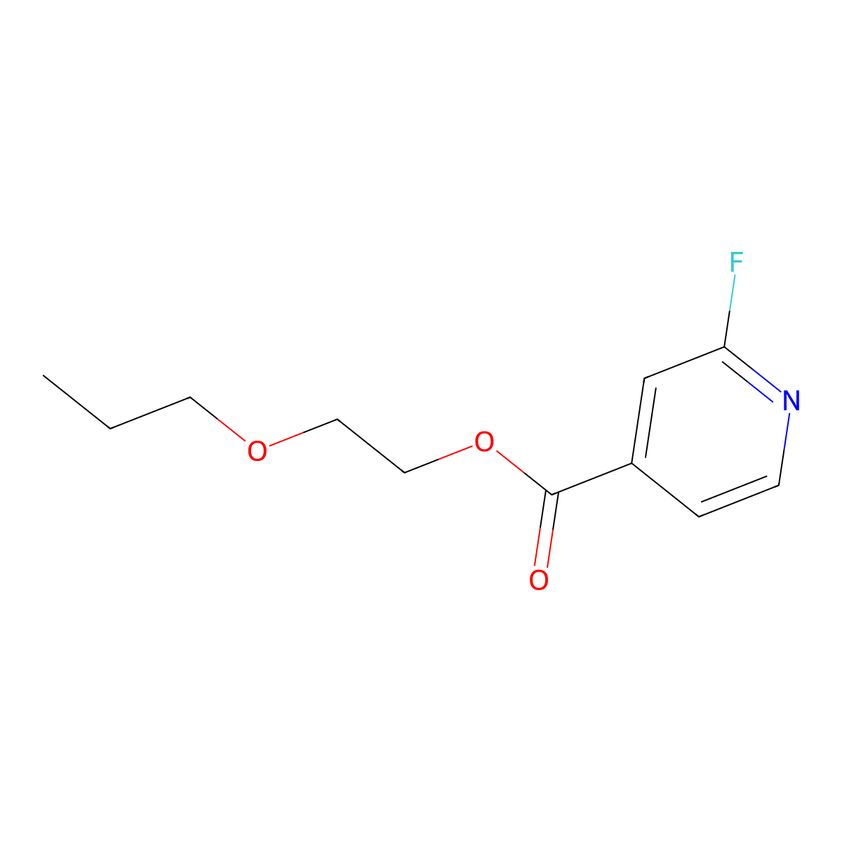 2-Propoxyethyl 2-fluoropyridine-4-carboxylate molecular structure, CAS 1340312-92-6
