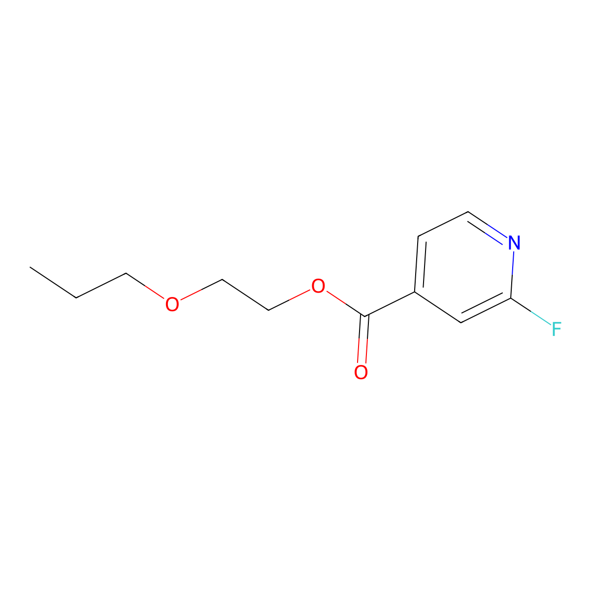 2-Propoxyethyl 2-fluoropyridine-4-carboxylate molecular structure, CAS 1340312-92-6