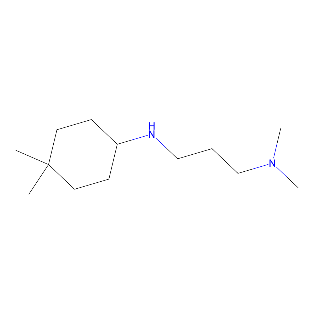N-[3-(dimethylamino)propyl]-4,4-dimethylcyclohexan-1-amine molecular structure, CAS 1340319-31-4