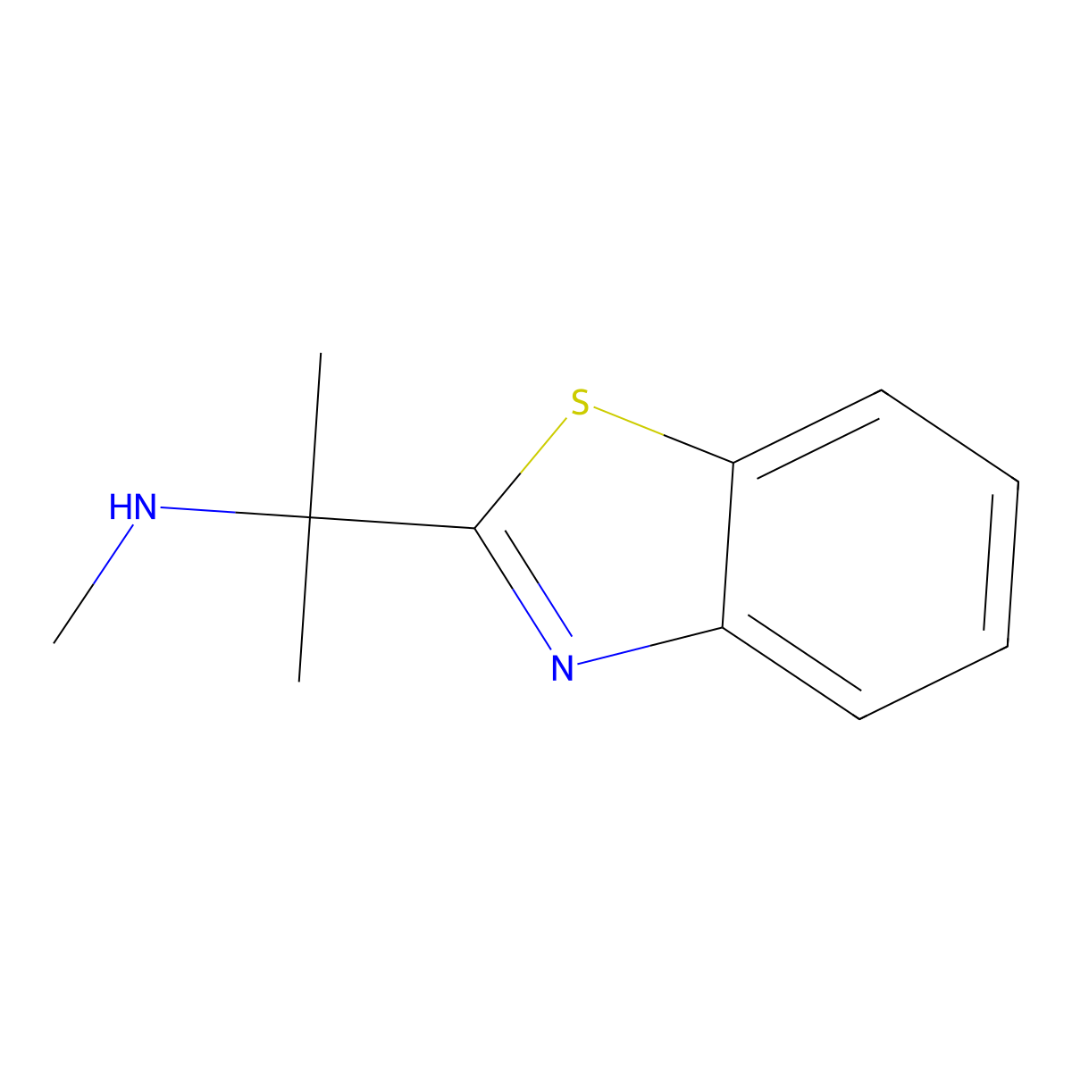 2-(Benzo[d]thiazol-2-yl)-N-methylpropan-2-amine molecular structure, CAS 1340319-71-2