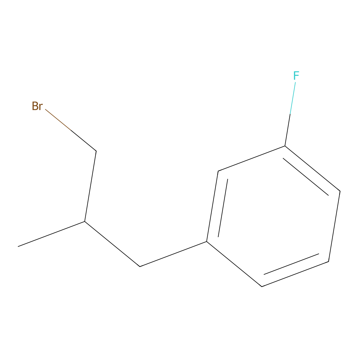 1-(3-Bromo-2-methylpropyl)-3-fluorobenzene molecular structure, CAS 1340319-90-5