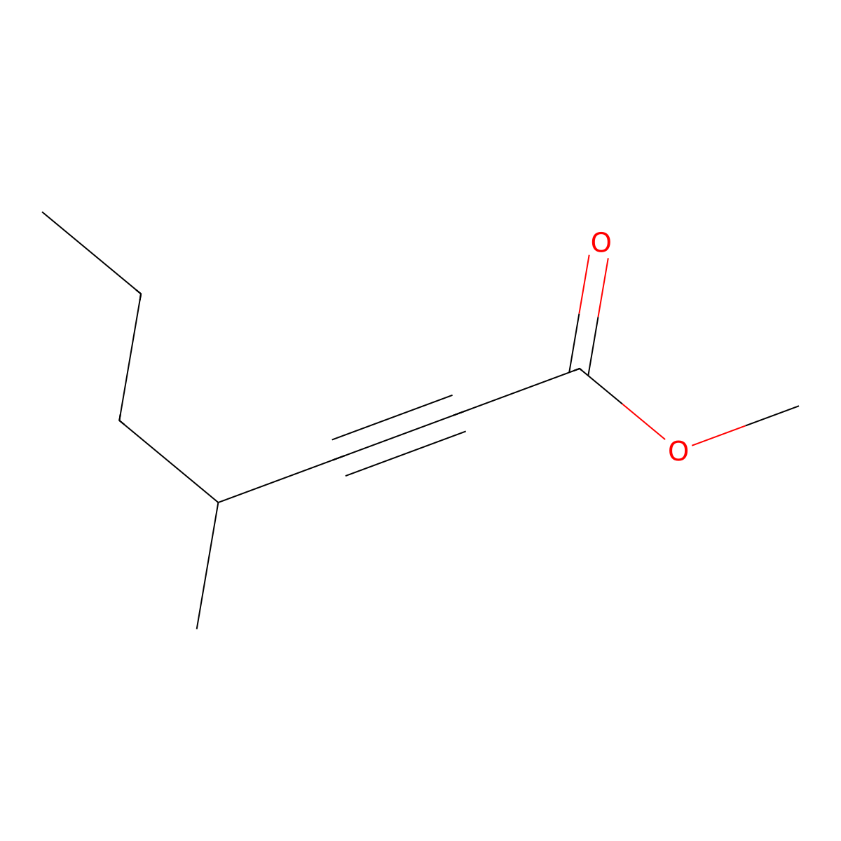 Methyl 4-methylhept-2-ynoate molecular structure, CAS 1340320-30-0