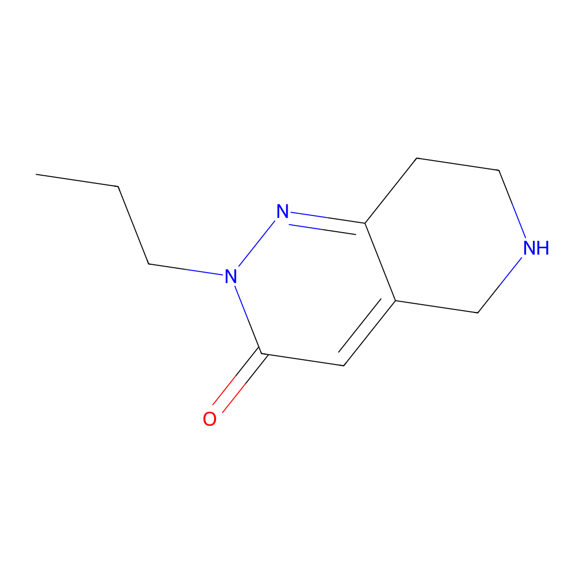 2-propyl-2H,3H,5H,6H,7H,8H-pyrido[4,3-c]pyridazin-3-one molecular structure, CAS 1340321-35-8