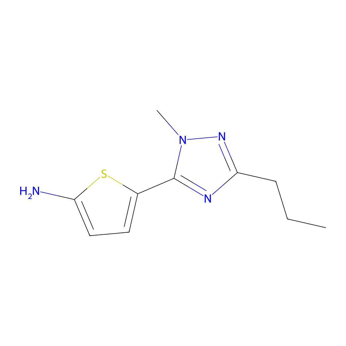 5-(1-Methyl-3-propyl-1h-1,2,4-triazol-5-yl)thiophen-2-amine molecular structure, CAS 1340323-87-6