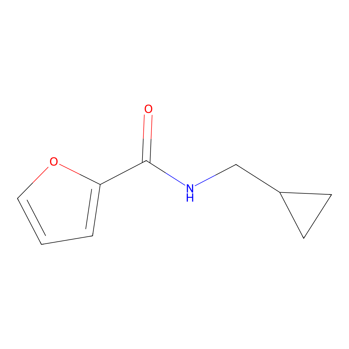 N-(cyclopropylmethyl)furan-2-carboxamide molecular structure, CAS 1340325-87-2