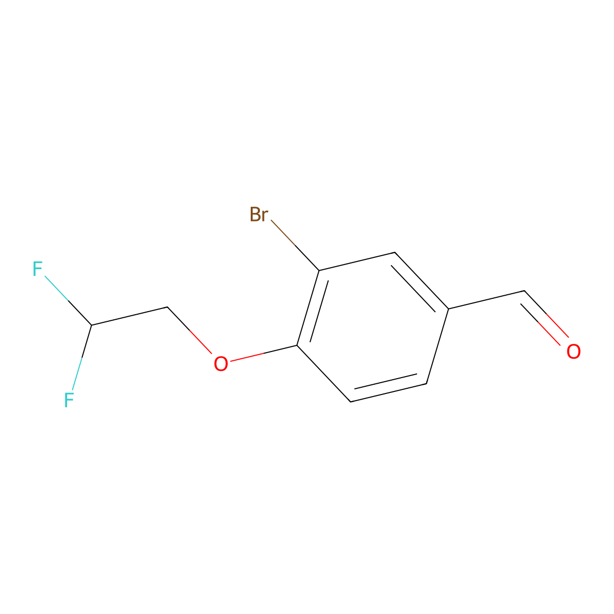 3-Bromo-4-(2,2-difluoroethoxy)benzaldehyde molecular structure, CAS 1340329-94-3