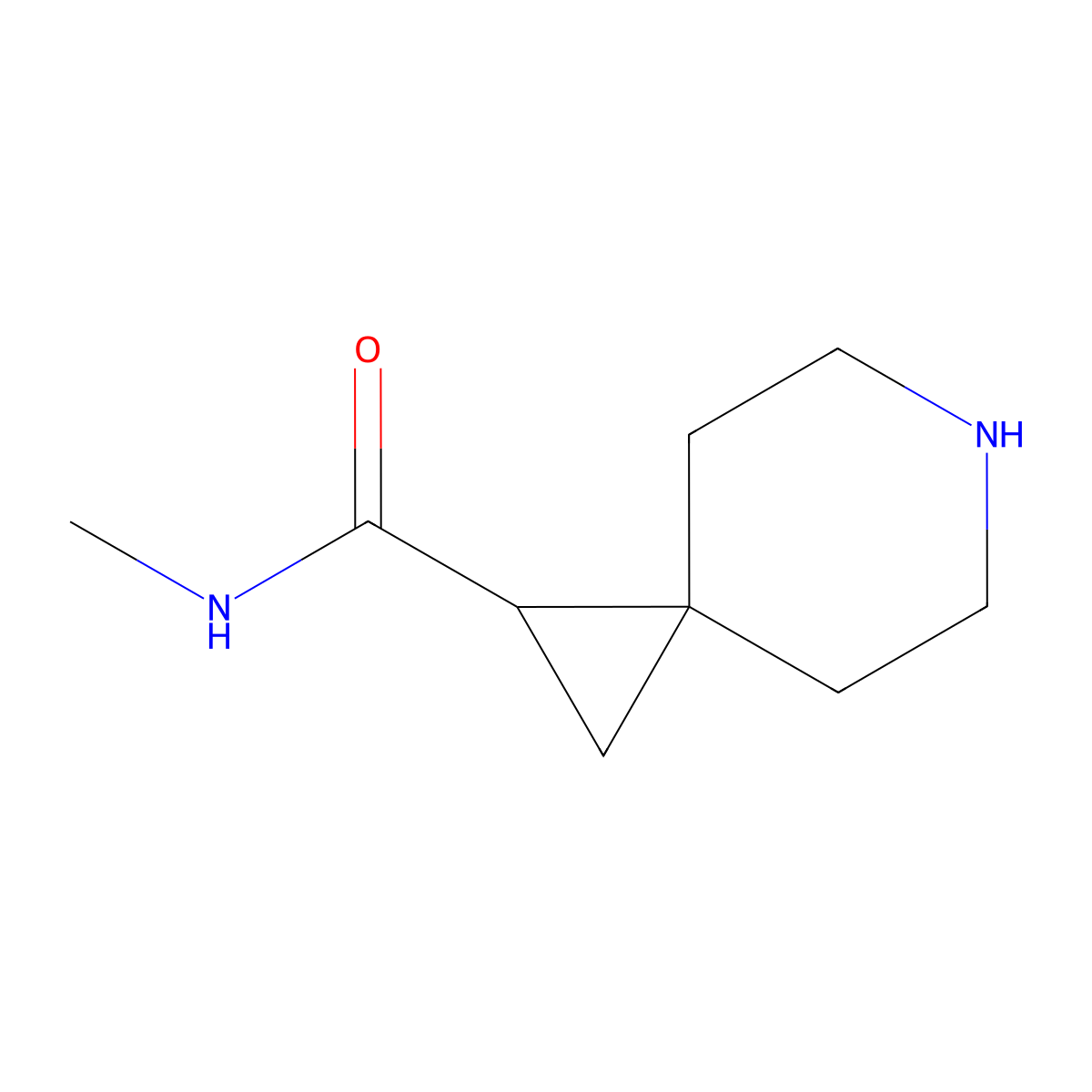N-methyl-6-azaspiro[2.5]octane-1-carboxamide molecular structure, CAS 1340331-31-8