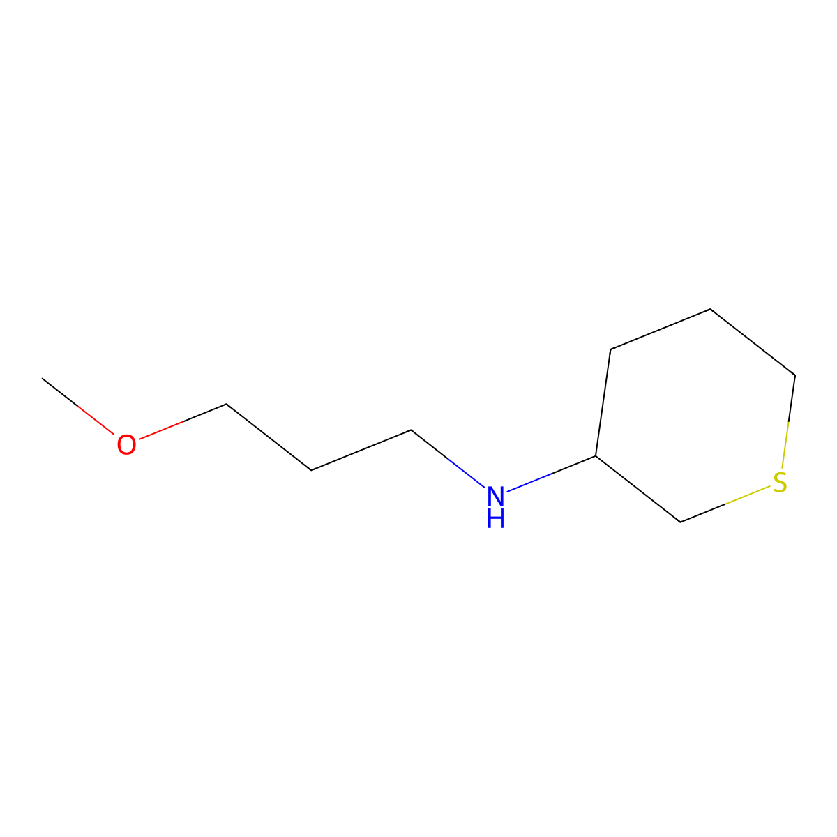 N-(3-methoxypropyl)thian-3-amine molecular structure, CAS 1340332-88-8