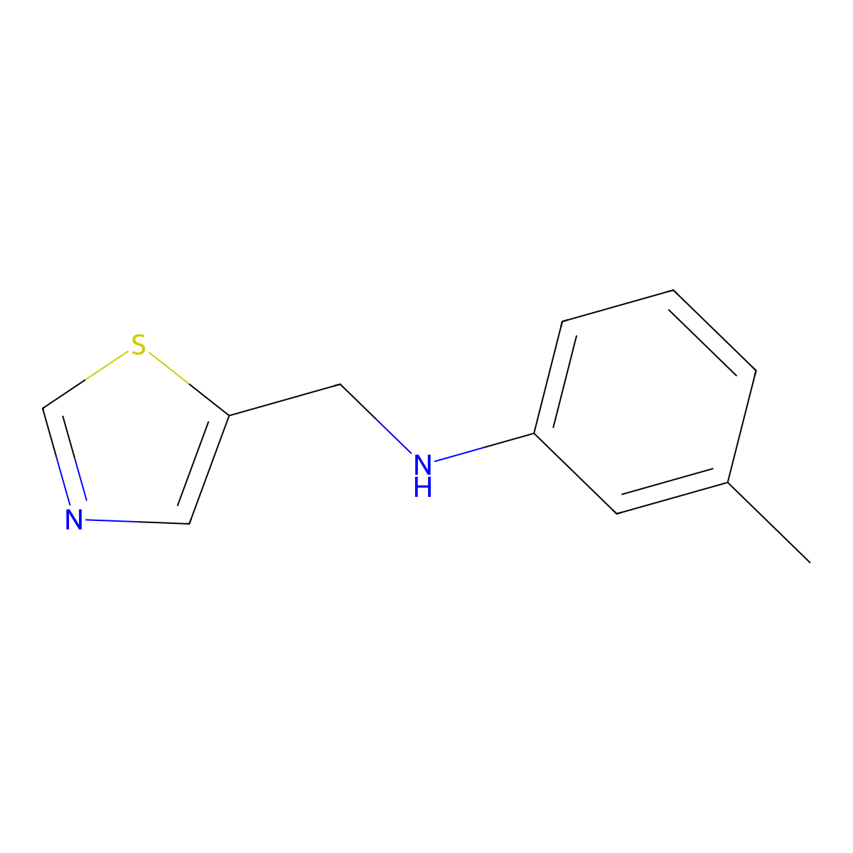 3-Methyl-N-(thiazol-5-ylmethyl)aniline molecular structure, CAS 1340333-21-2