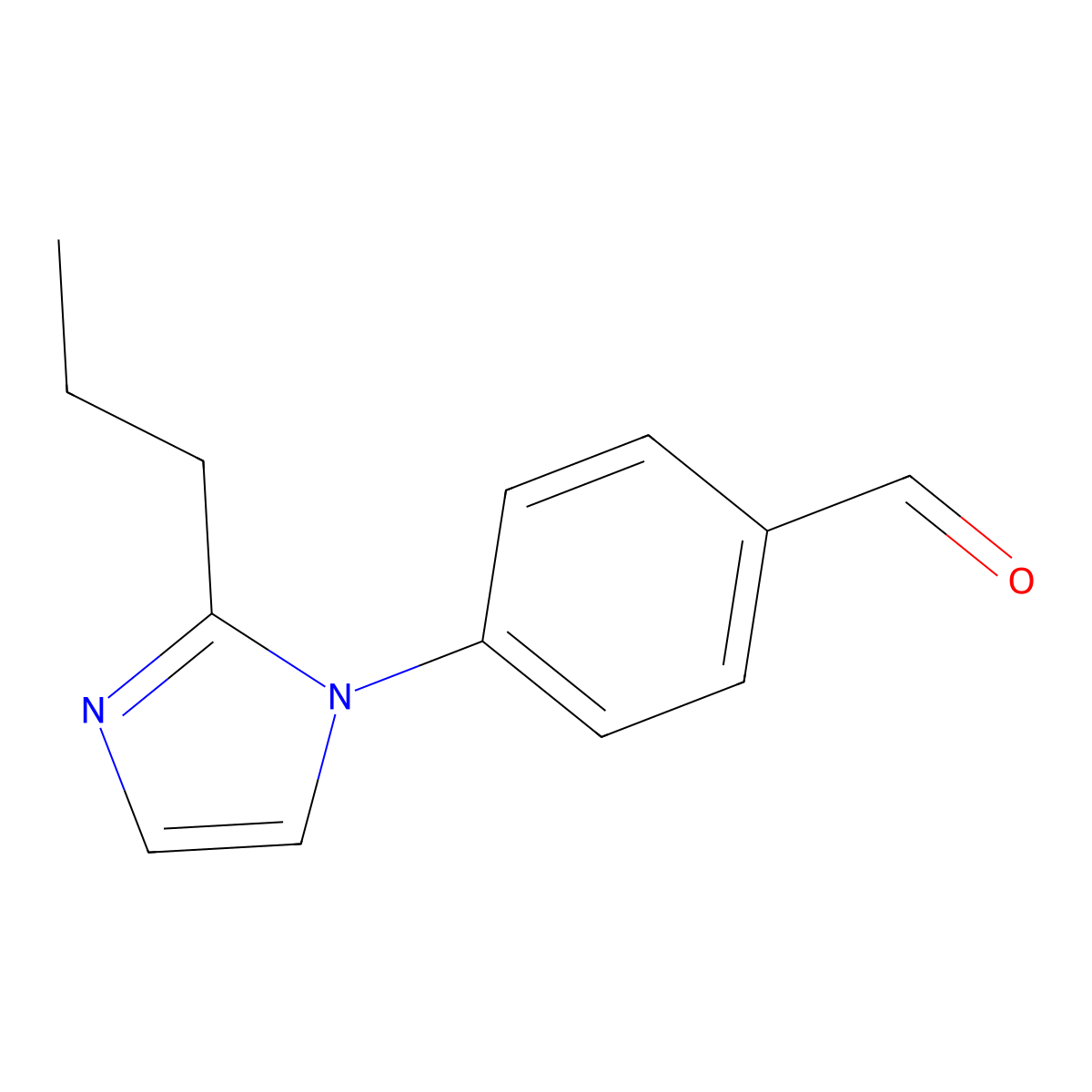 4-(2-Propyl-1h-imidazol-1-yl)benzaldehyde molecular structure, CAS 1340333-42-7