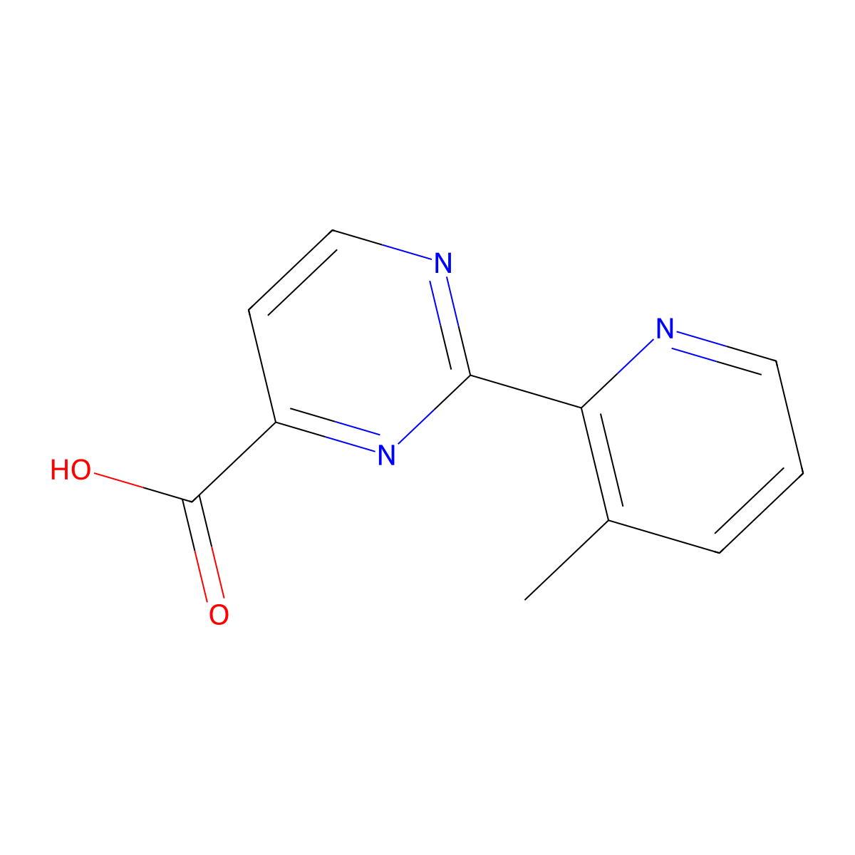2-(3-Methylpyridin-2-yl)pyrimidine-4-carboxylic acid molecular structure, CAS 1340333-45-0