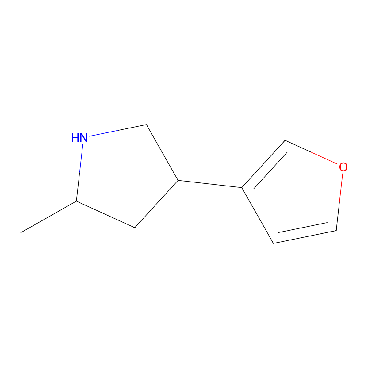 4-(Furan-3-yl)-2-methylpyrrolidine molecular structure, CAS 1340334-14-6