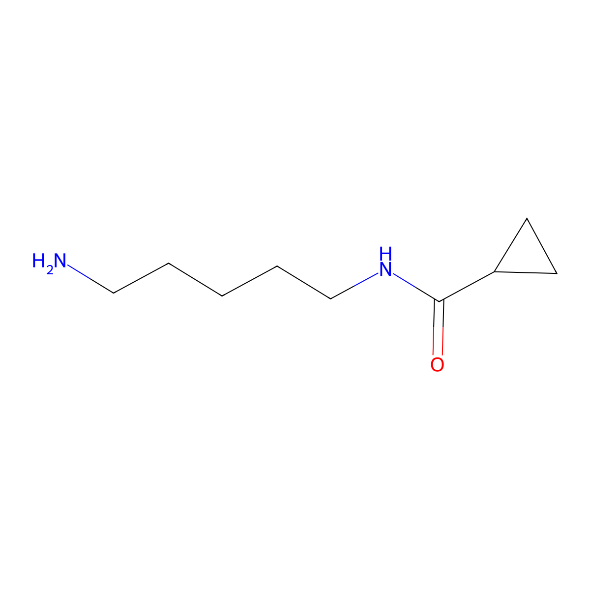 N-(5-aminopentyl)cyclopropanecarboxamide molecular structure, CAS 1340334-55-5