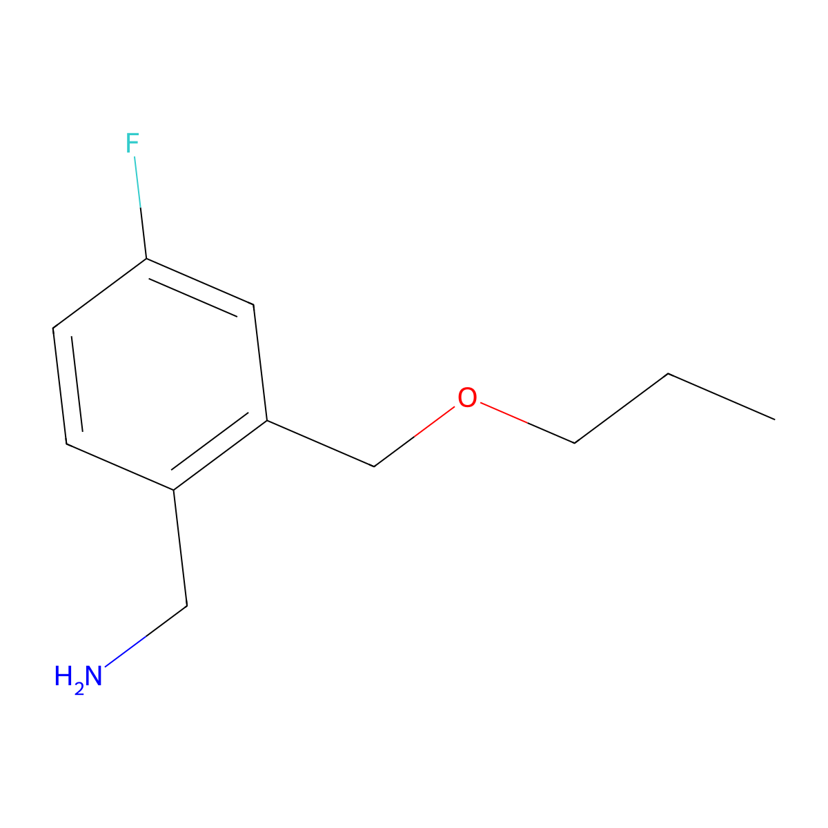 1-[4-Fluoro-2-(propoxymethyl)phenyl]methanamine molecular structure, CAS 1340335-51-4