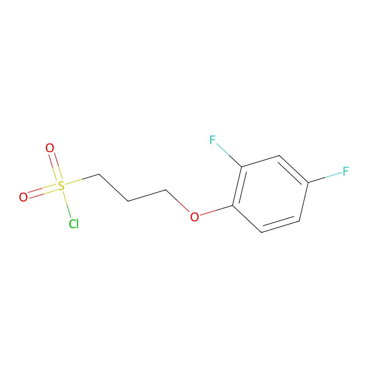 3-(2,4-Difluorophenoxy)propane-1-sulfonyl chloride molecular structure, CAS 1340339-43-6
