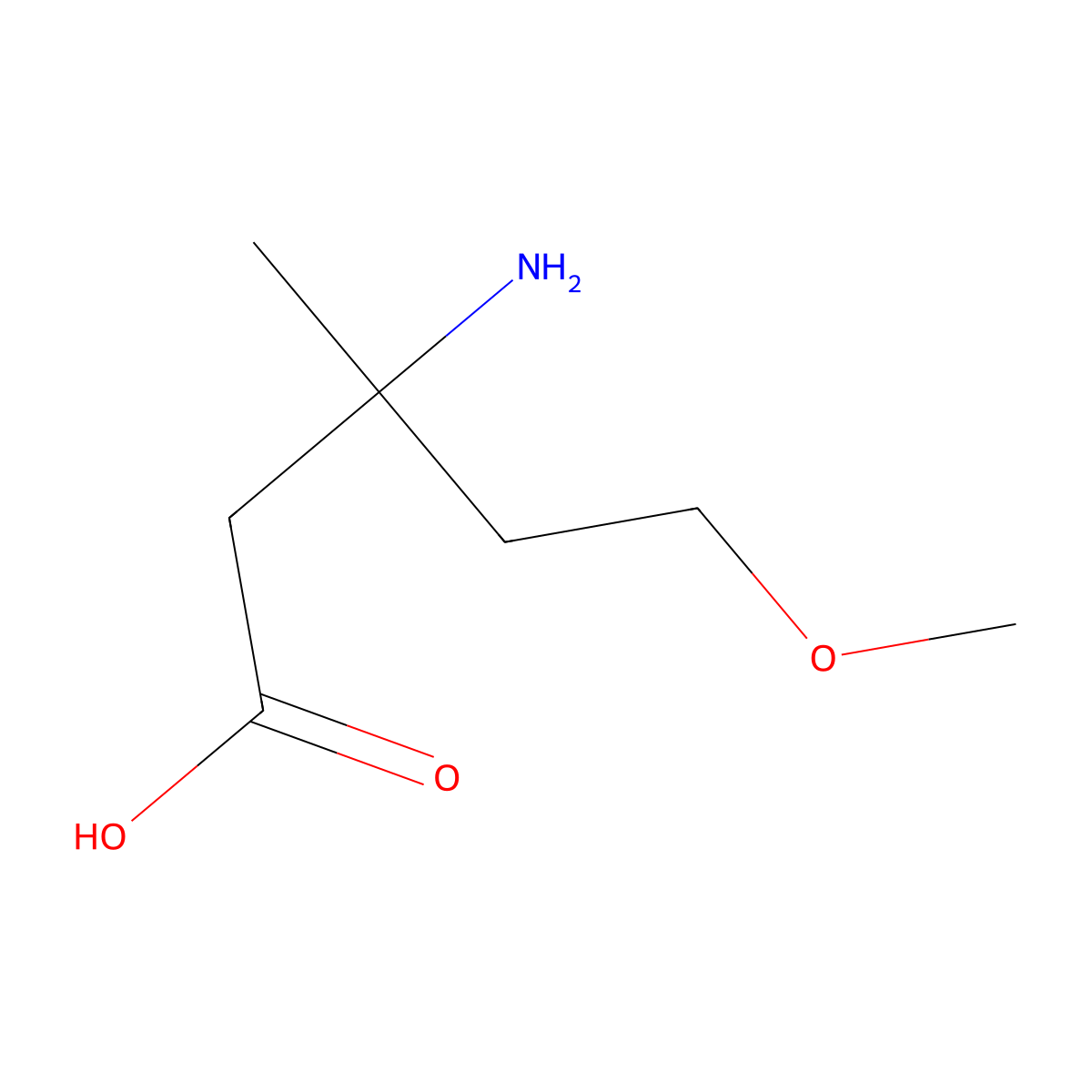 3-Amino-5-methoxy-3-methylpentanoic acid molecular structure, CAS 1340342-24-6