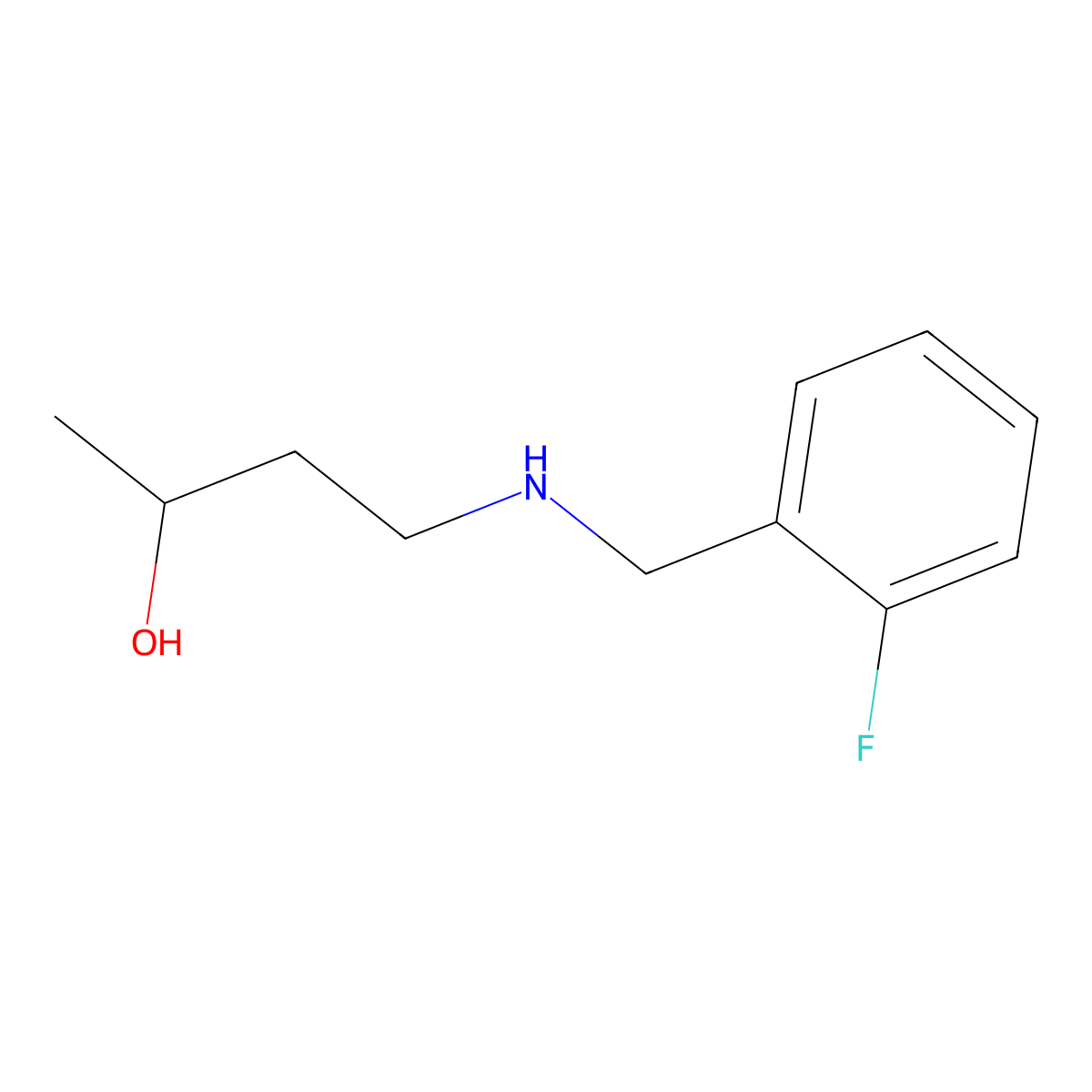 4-{[(2-Fluorophenyl)methyl]amino}butan-2-ol molecular structure, CAS 1340344-66-2
