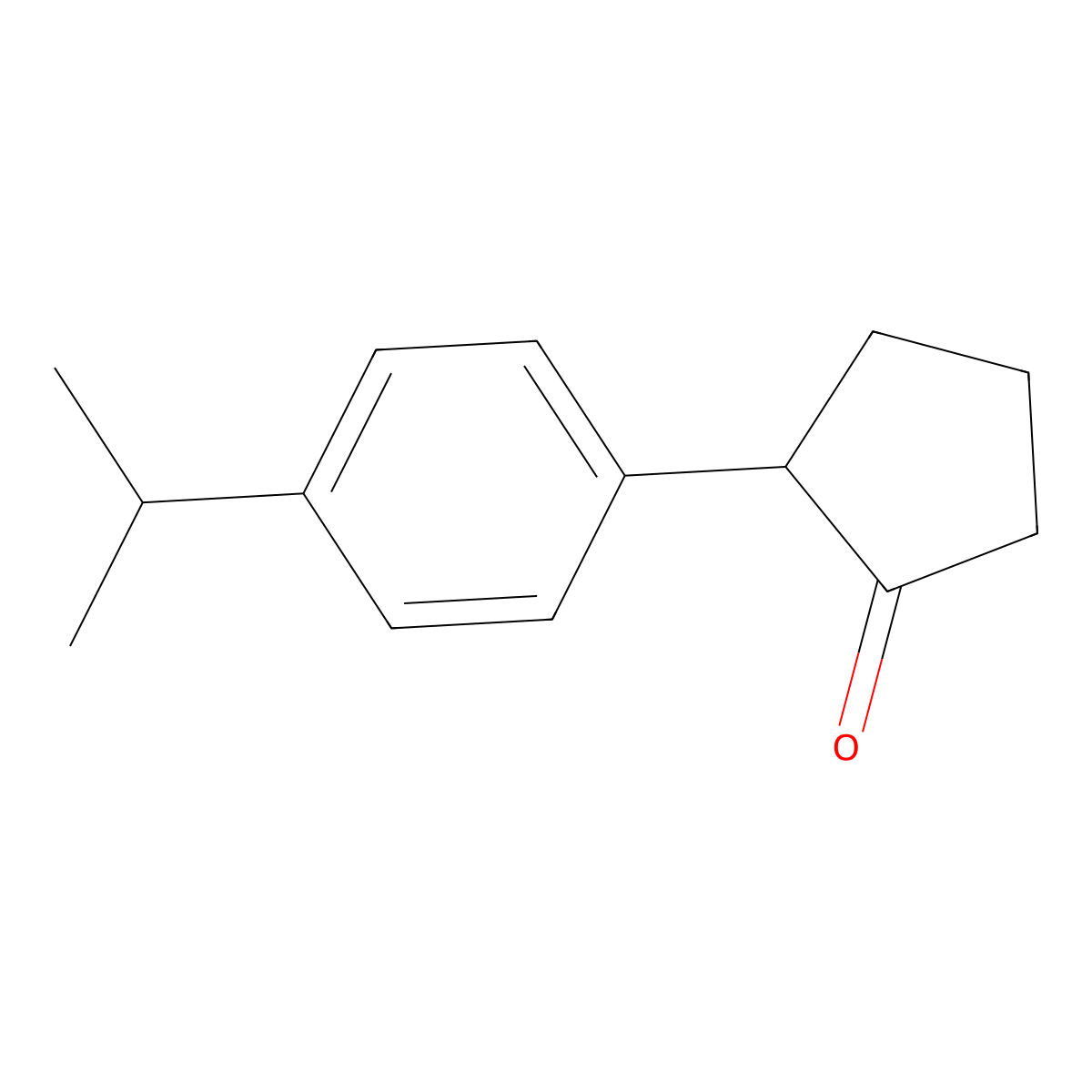 2-(4-Isopropylphenyl)cyclopentanone molecular structure, CAS 1340348-91-5