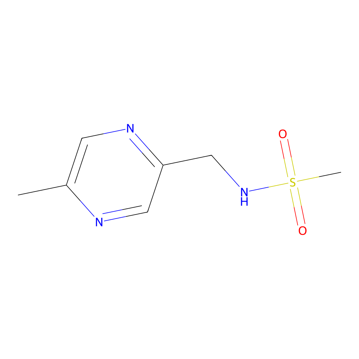 N-[(5-methylpyrazin-2-yl)methyl]methanesulfonamide molecular structure, CAS 1340350-24-4