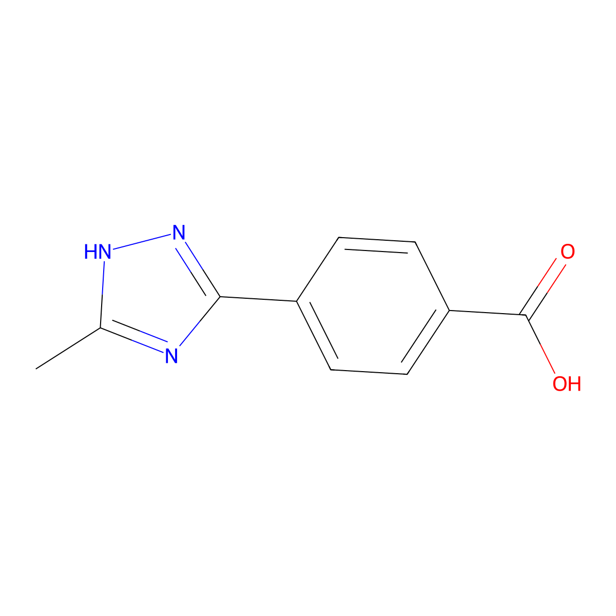 4-(5-methyl-4H-1,2,4-triazol-3-yl)benzoic acid molecular structure, CAS 1340352-96-6