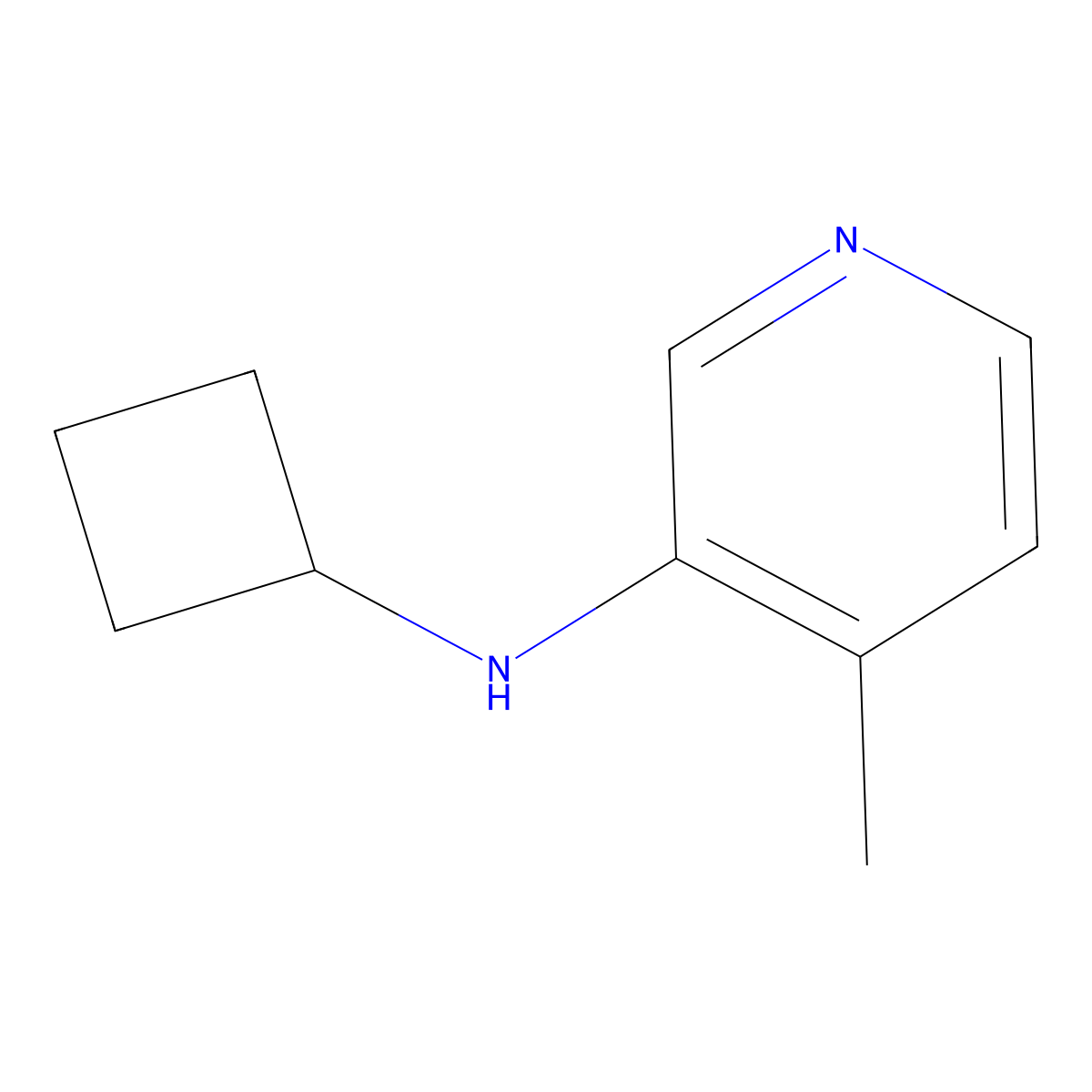 N-cyclobutyl-4-methylpyridin-3-amine molecular structure, CAS 1340355-95-4