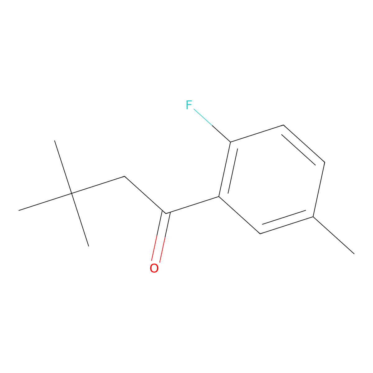 1-(2-Fluoro-5-methylphenyl)-3,3-dimethyl-1-butanone molecular structure, CAS 1340358-04-4