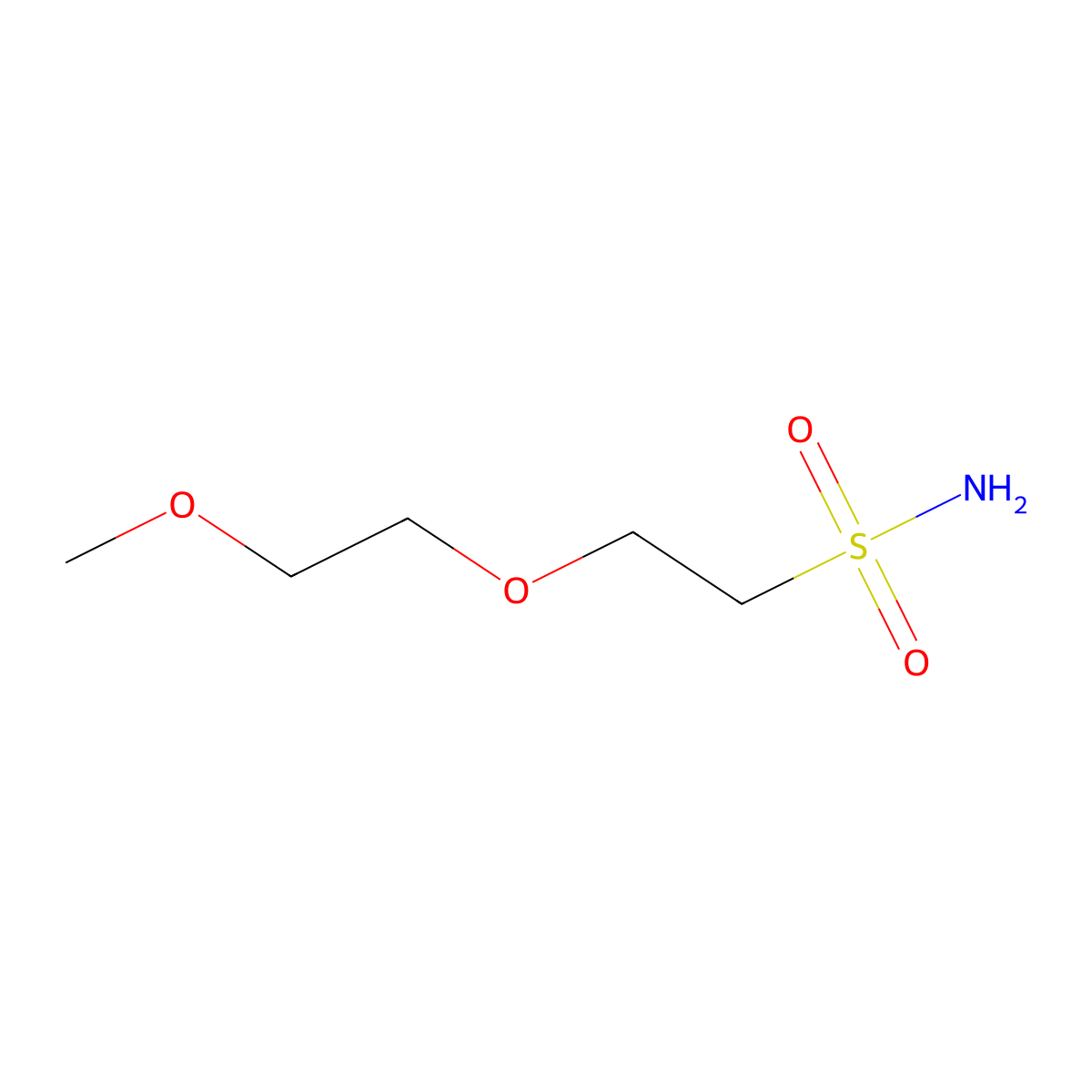 2-(2-Methoxyethoxy)ethane-1-sulfonamide molecular structure, CAS 1340363-76-9