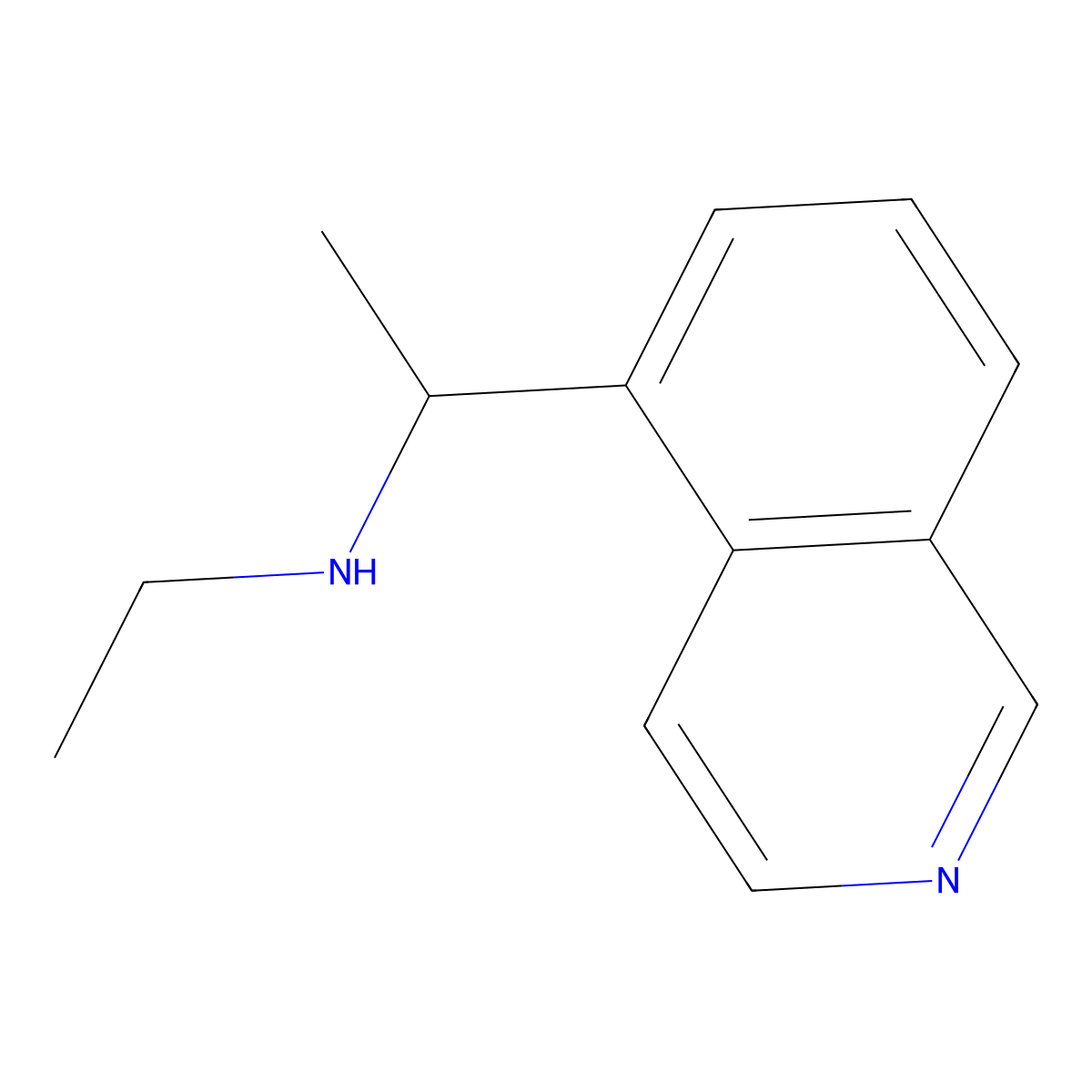 n-Ethyl-1-(isoquinolin-5-yl)ethan-1-amine molecular structure, CAS 1340365-10-7
