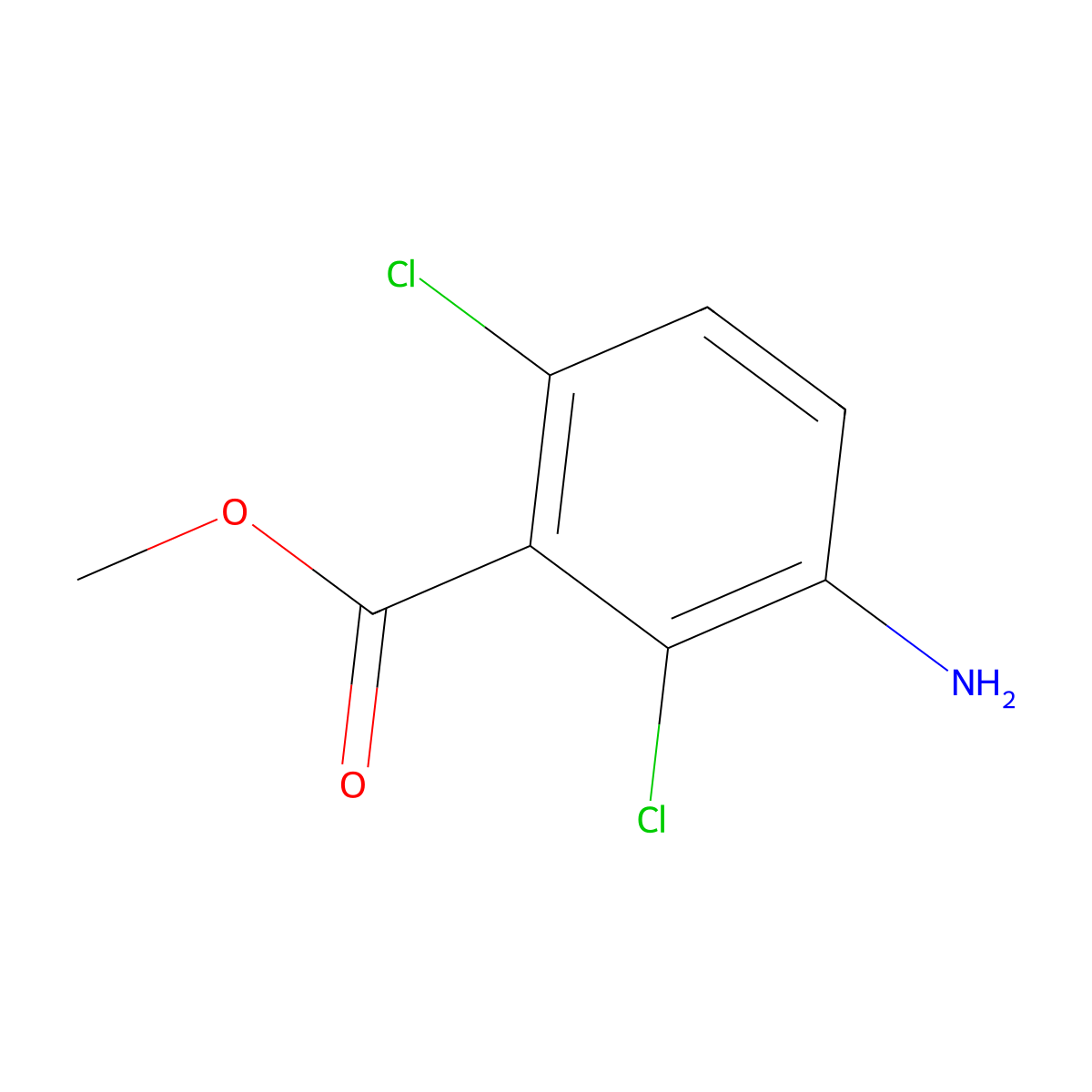 Methyl-3-Amino-2,6-dichloro benzoate molecular structure, CAS 1340366-65-5