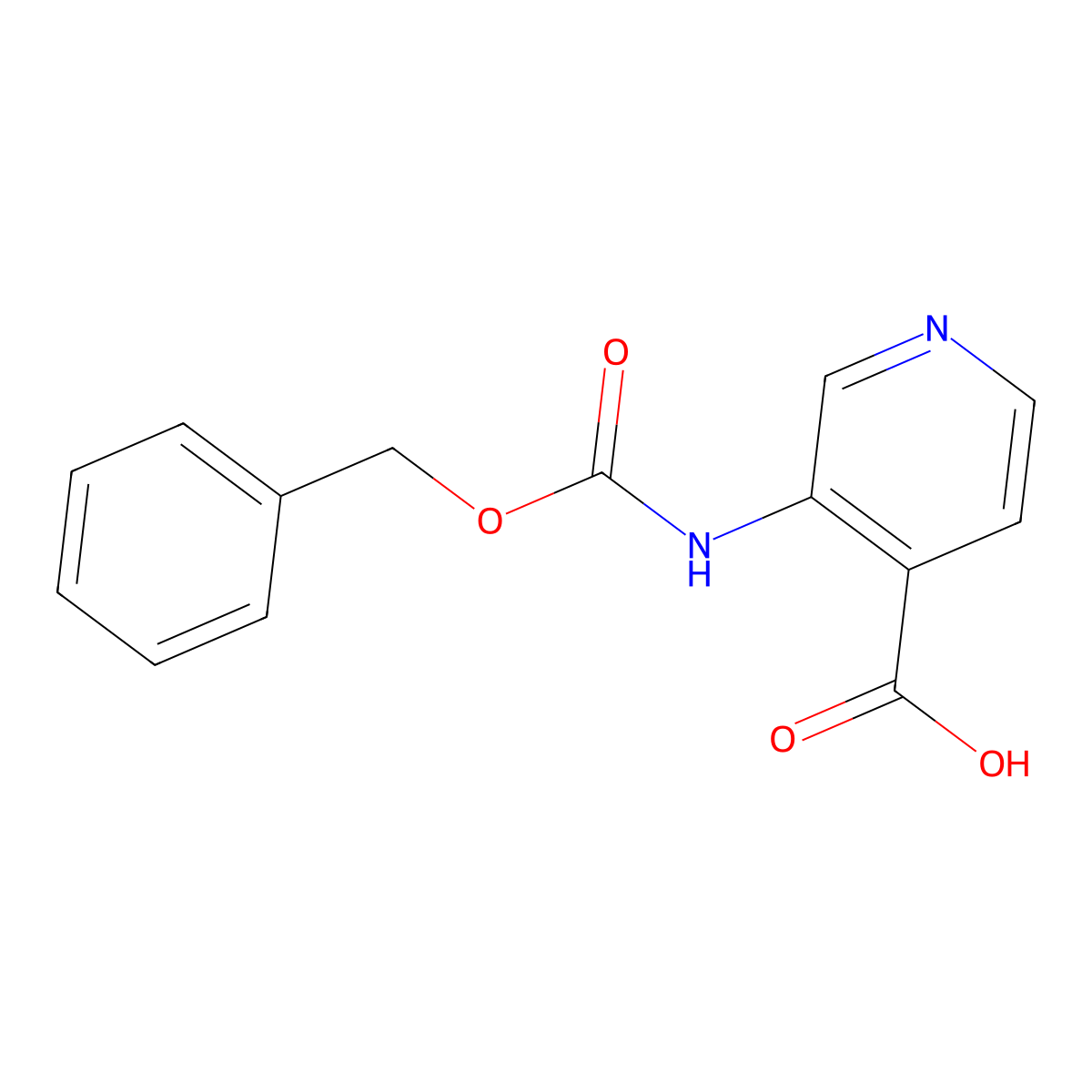 3-(((Benzyloxy)carbonyl)amino)isonicotinic acid molecular structure, CAS 1340368-26-4