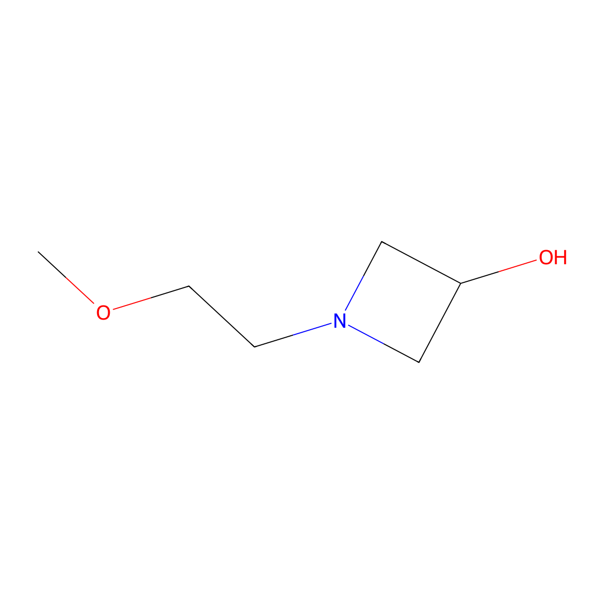 1-(2-Methoxyethyl)azetidin-3-ol molecular structure, CAS 1340368-69-5