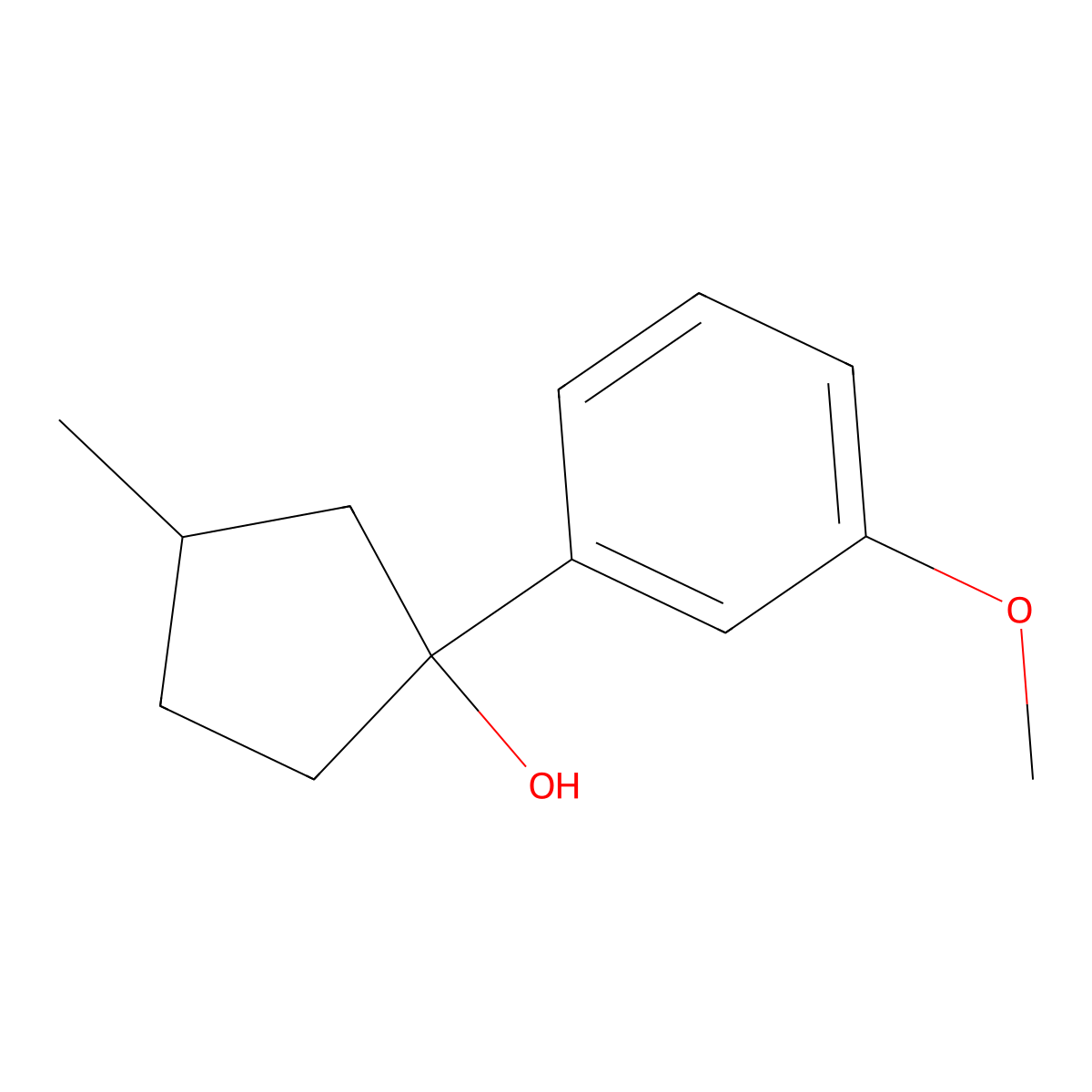 1-(3-Methoxyphenyl)-3-methylcyclopentan-1-ol molecular structure, CAS 1340369-10-9