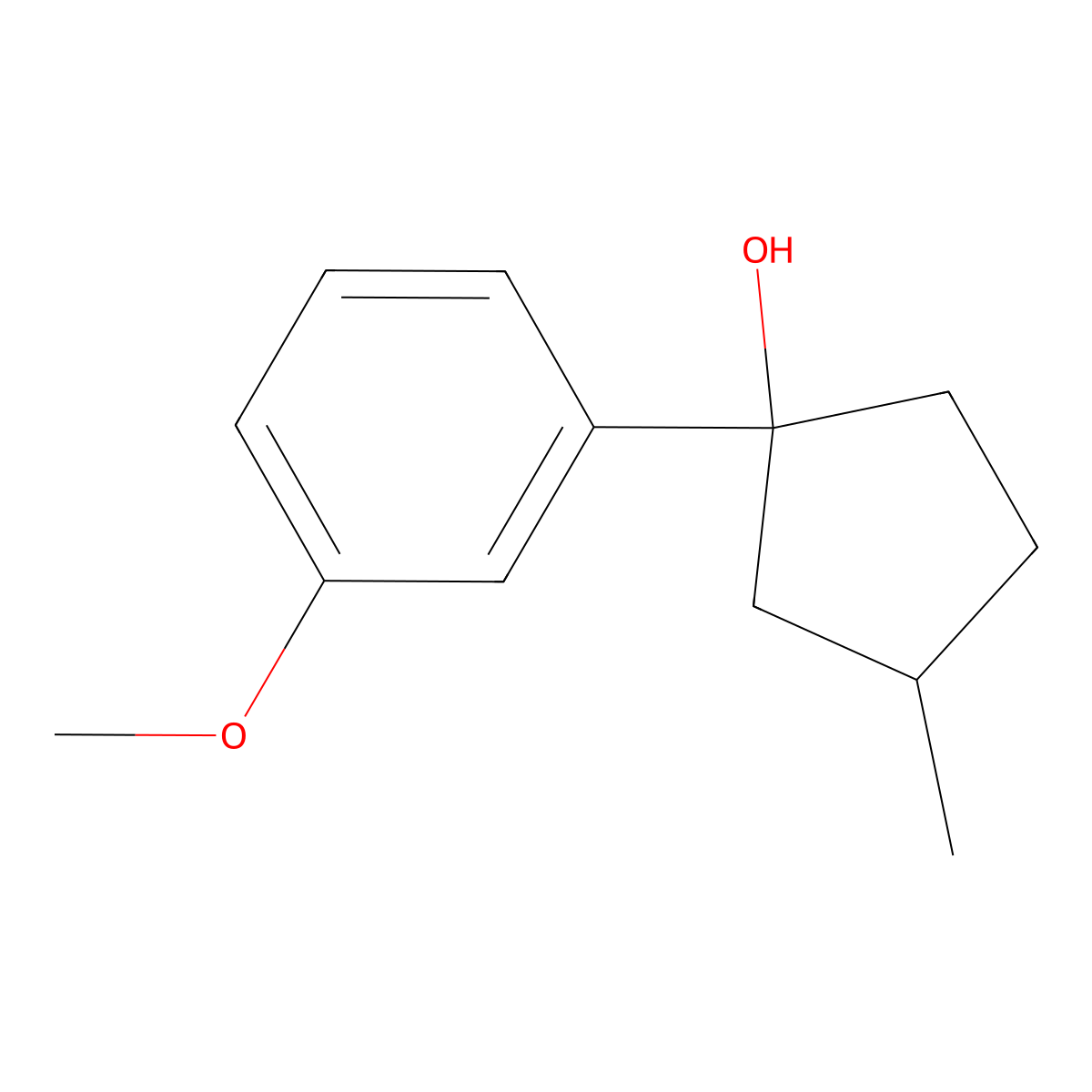 1-(3-Methoxyphenyl)-3-methylcyclopentan-1-ol molecular structure, CAS 1340369-10-9