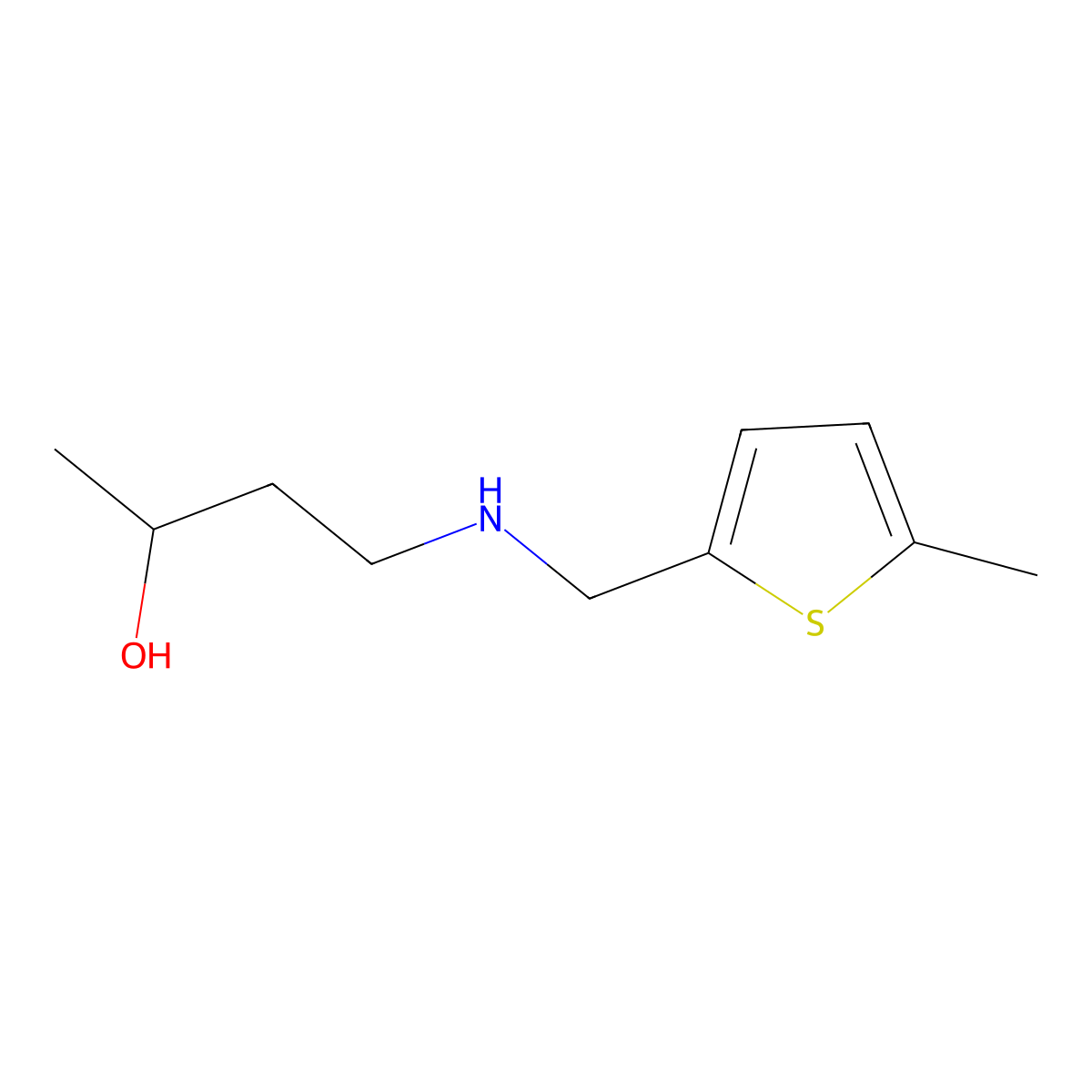 4-{[(5-Methylthiophen-2-yl)methyl]amino}butan-2-ol molecular structure, CAS 1340373-44-5