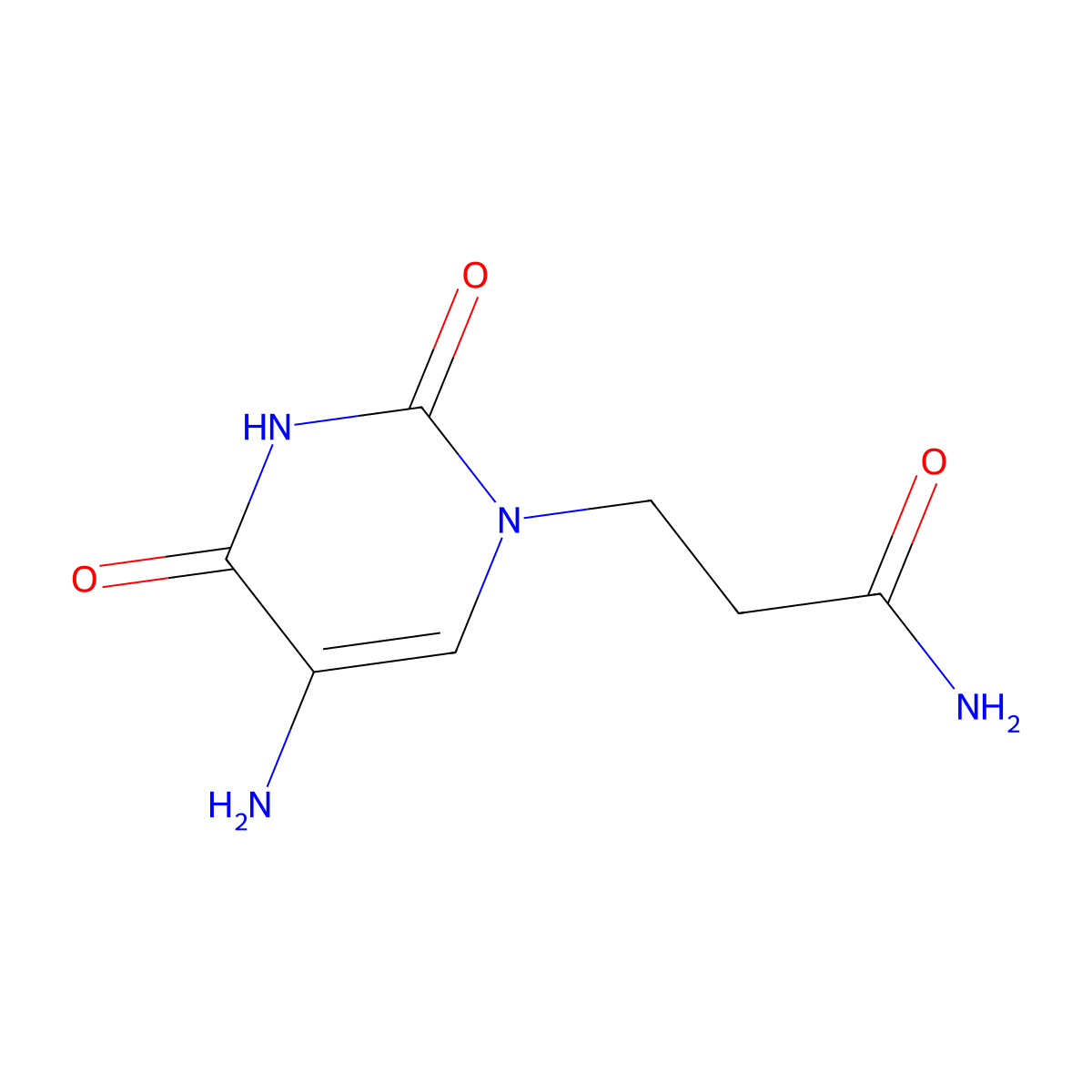 3-(5-Amino-2,4-dioxo-1,2,3,4-tetrahydropyrimidin-1-yl)propanamide molecular structure, CAS 1340375-49-6